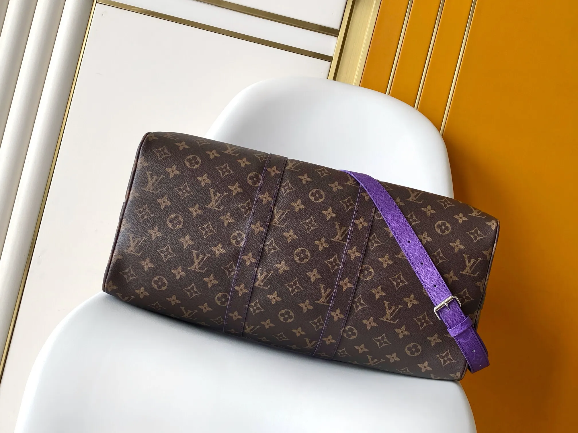 Keepall 紅色 銀色 帆布 旅行袋 大容量旅行款