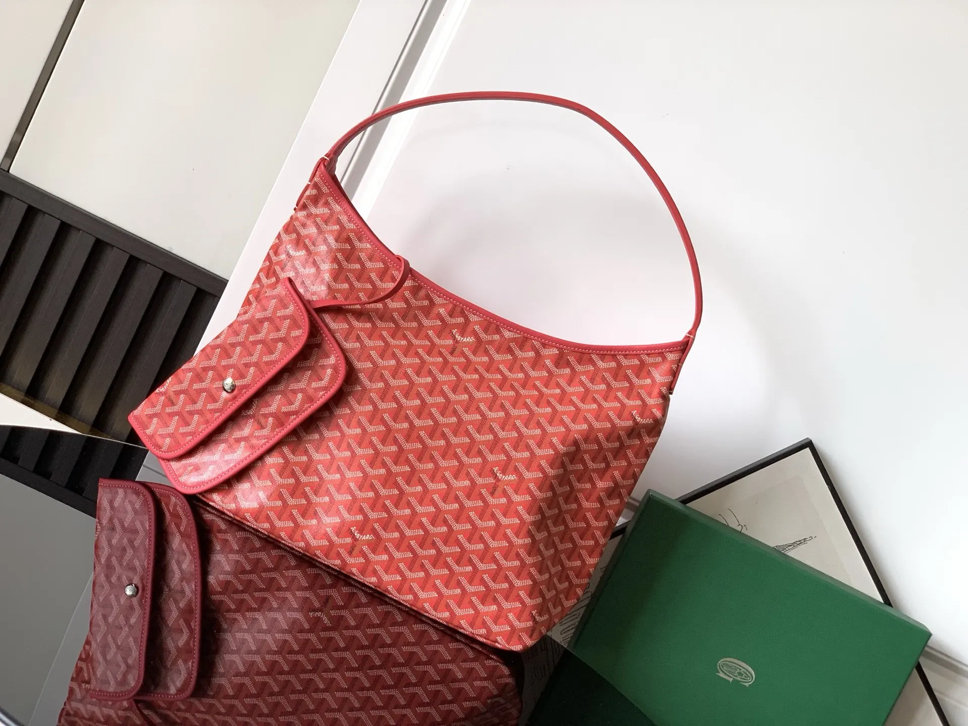 Goyard Hobo Shoulder Bag Vintage Canvas