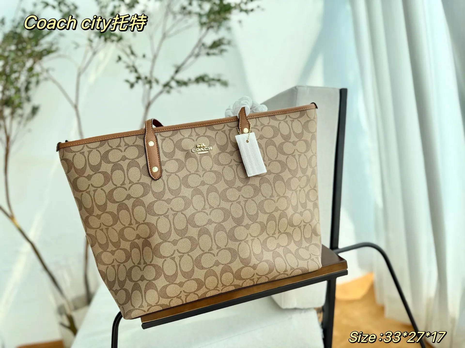 Coach 不带盒 日常分享｜你的奶茶托特 托特包 大容量托特款