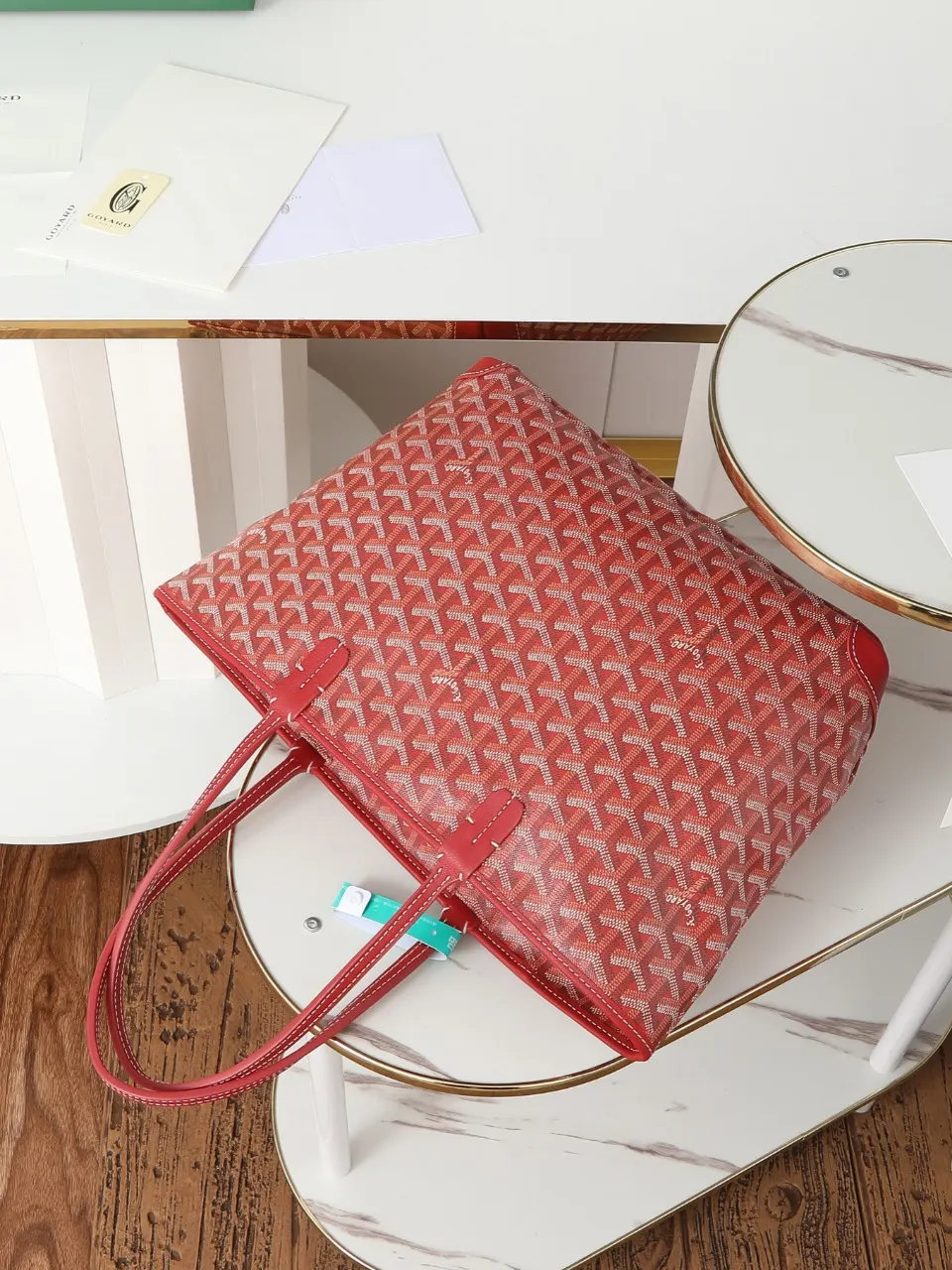 Goyard 红色 皮革 托特包 大容量托特款