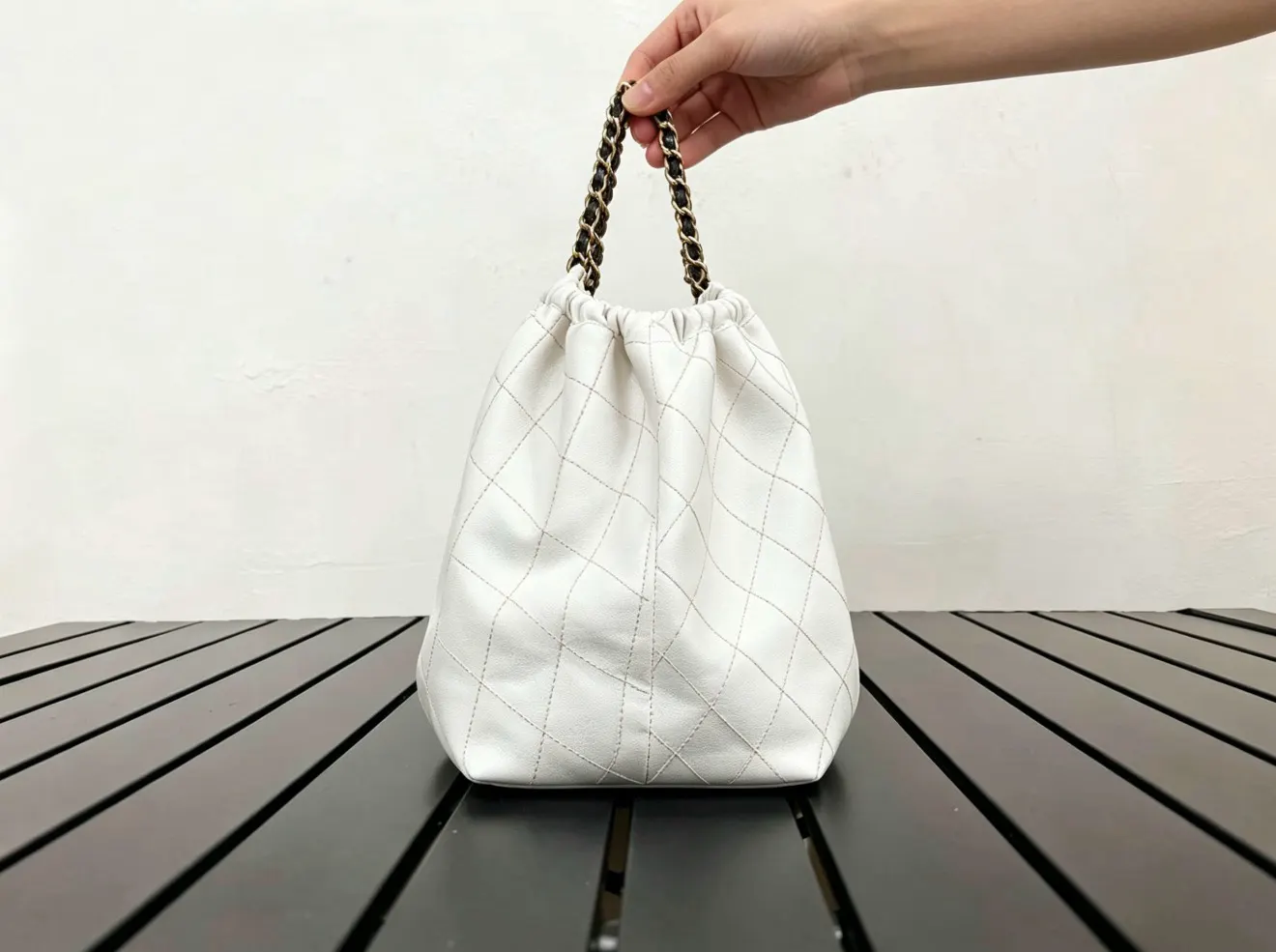 金色 丹宁 牛皮 托特包 大容量托特款