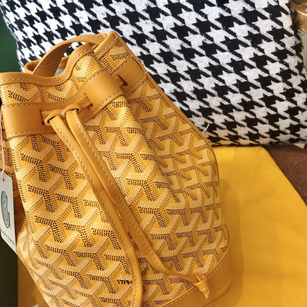 Goyard 老花 黄色 帆布 水桶包 休闲水桶款
