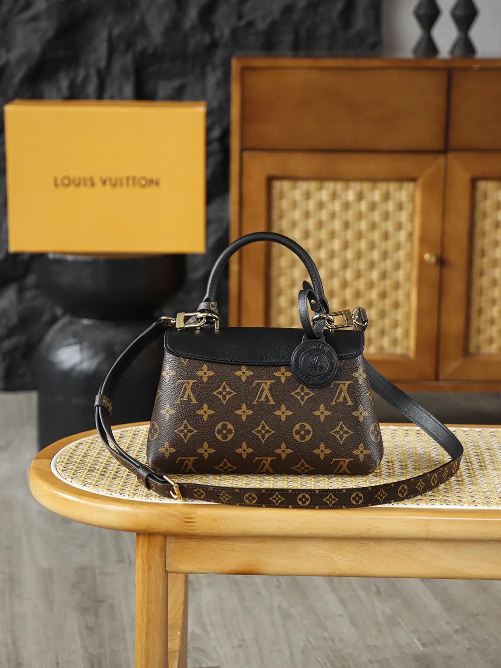 Black Monogram Top Handle Bag Commuter