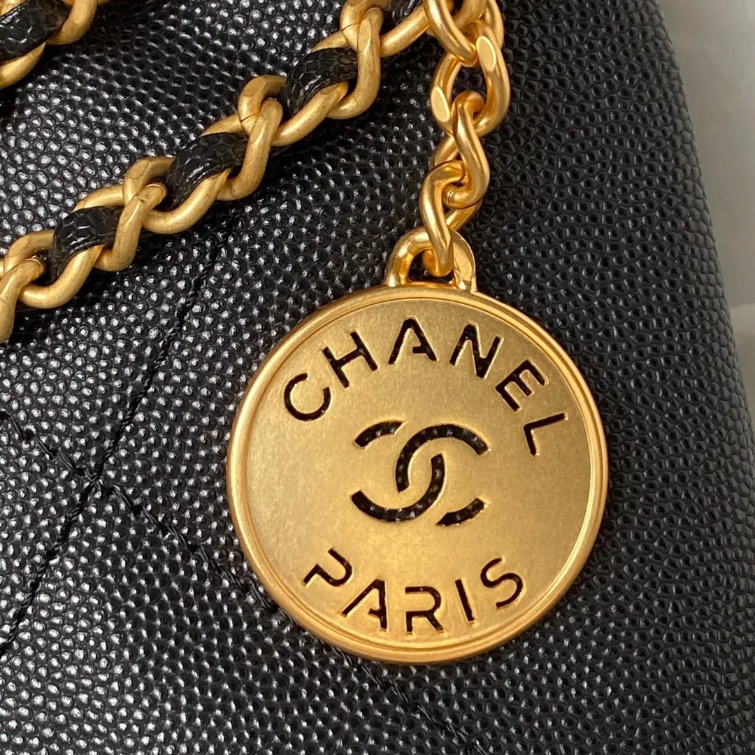 Chanel 黑色 水桶包