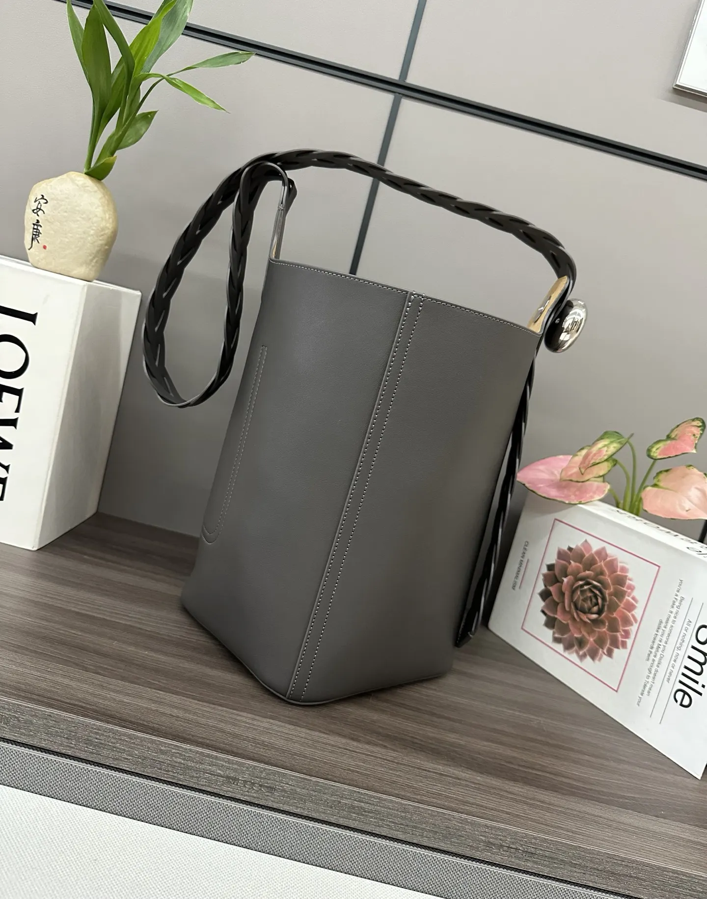 Bucket Bag Casual Leather