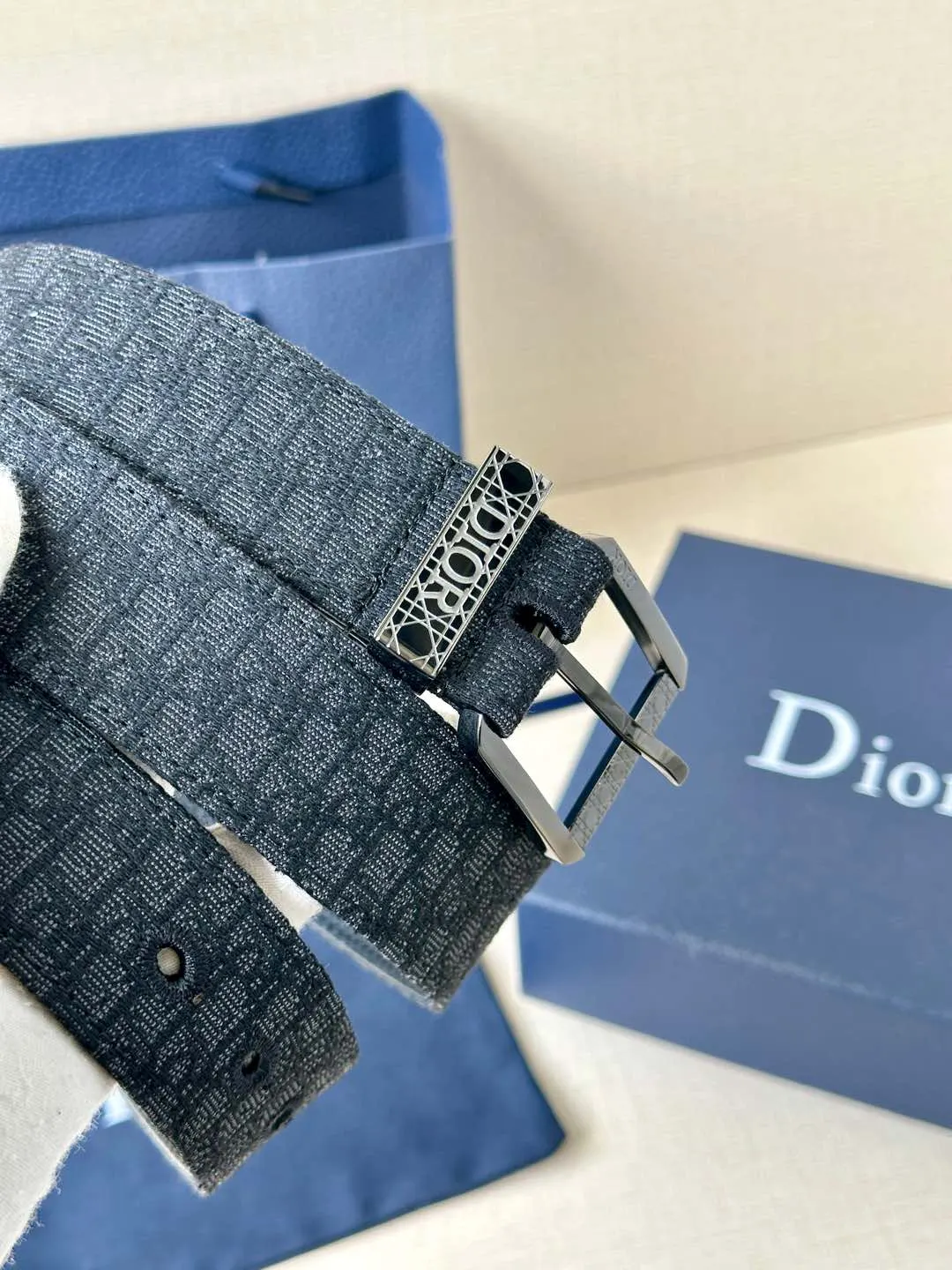 Dior Black Leather Belt Square Buckle Image 6 Dior Black Leather Belt Square Buckle Image 6
