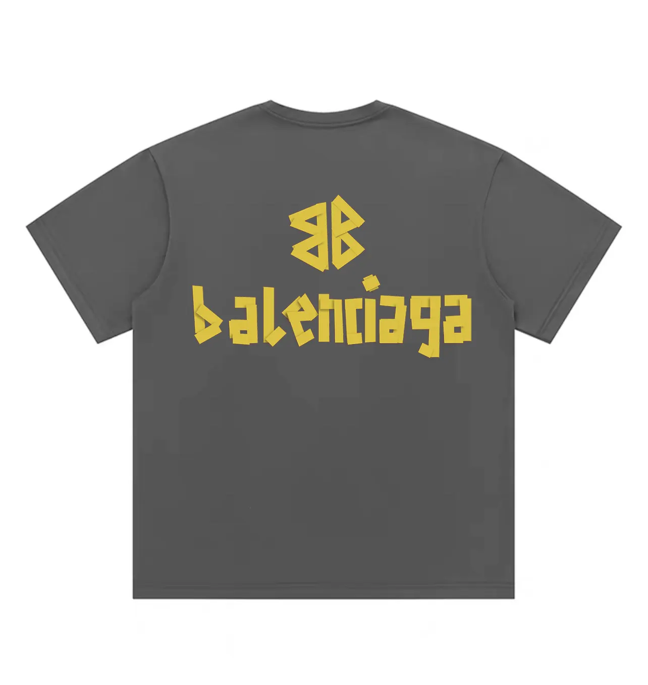 Balenciaga Gray Cotton Short Sleeve T-Shirt Street