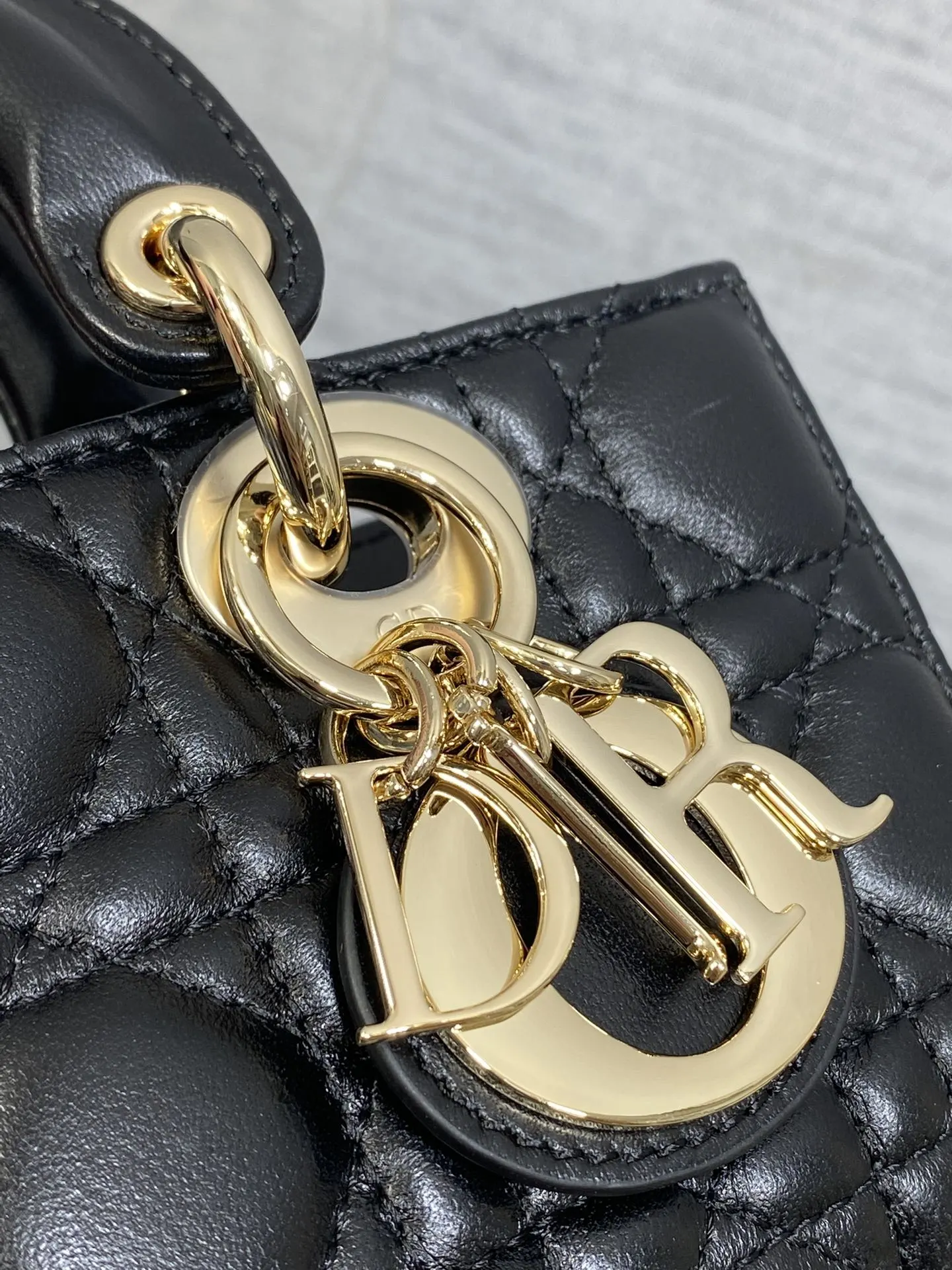 Dior 羊皮 进口 羊皮横款戴妃包 内里 羊筋D joy 手提包 通勤手提款