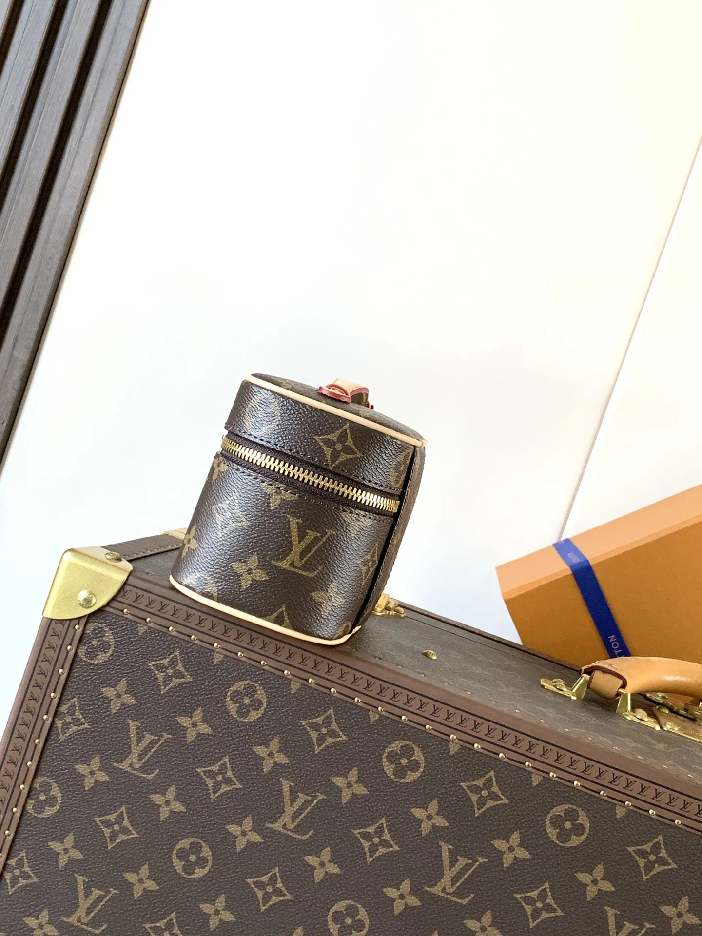 Monogram Organizer Pouch Travel Leather