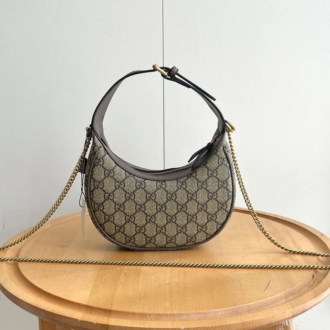 Gucci Marmont 棕色 Monogram 腋下包