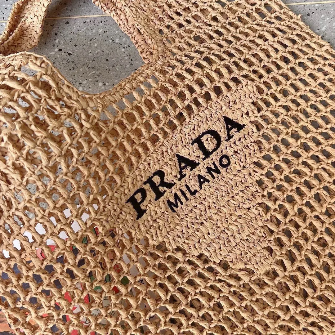 Prada 草编包 网紅款單肩包 草编包 网紅款单 日常單肩背款