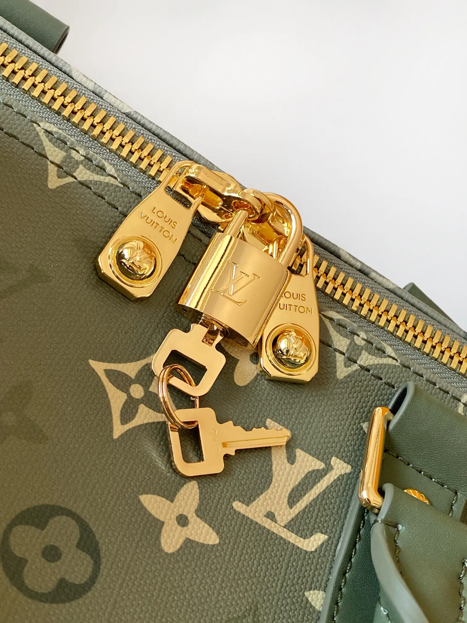 Keepall 綠色 牛皮 旅行袋 大容量旅行款