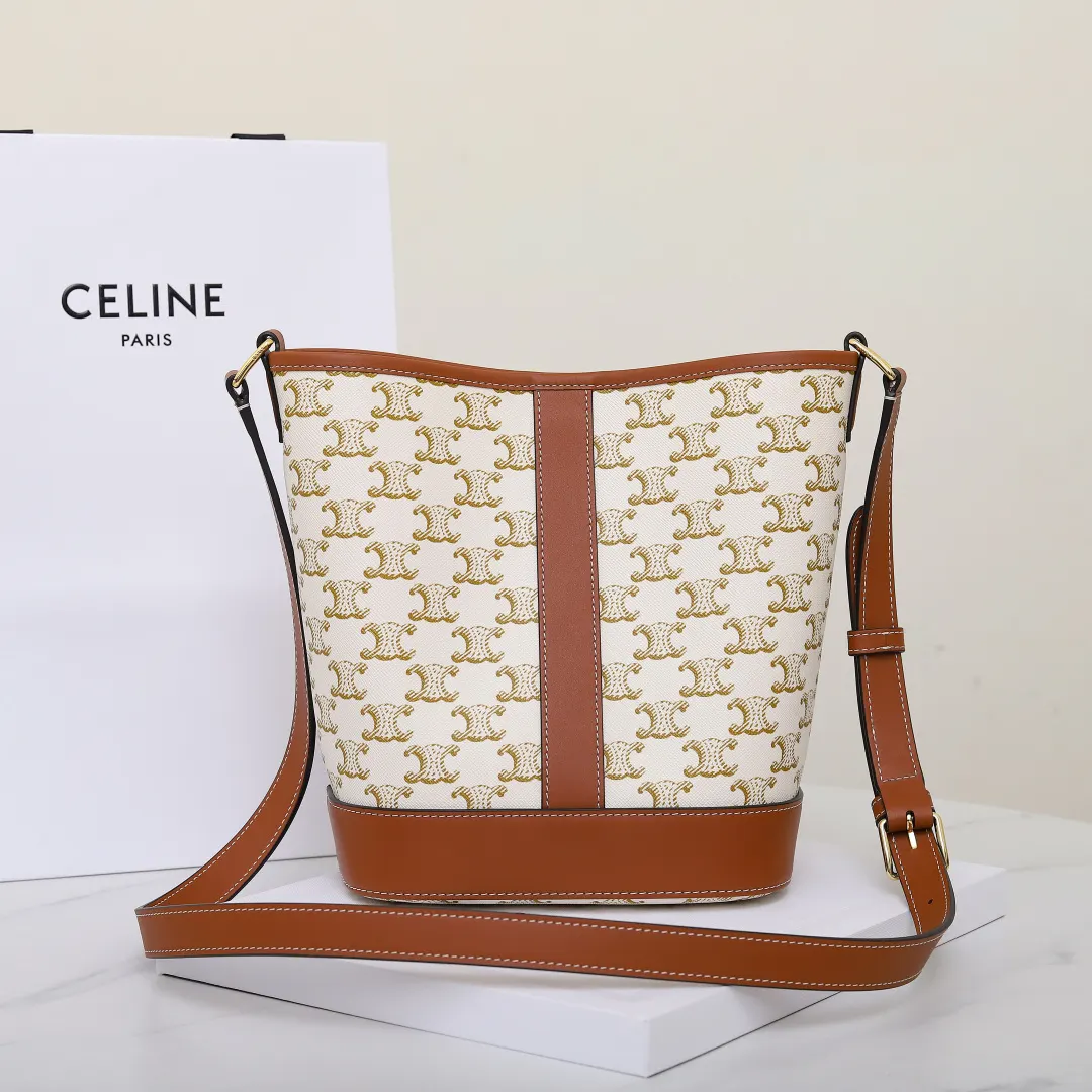 Monogram Bucket Bag Casual Leather