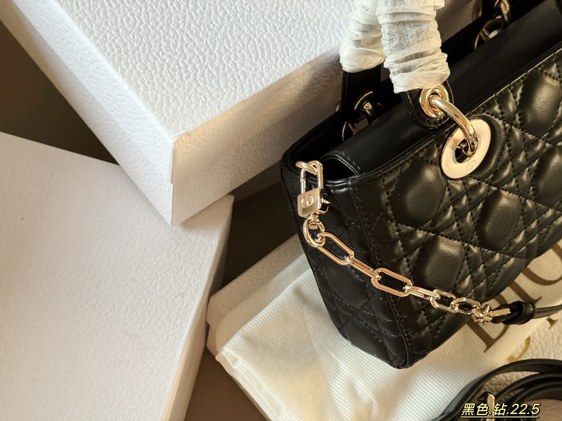 Dior 盒 水钻 横版 戴妃 包包 單肩包 日常單肩背款