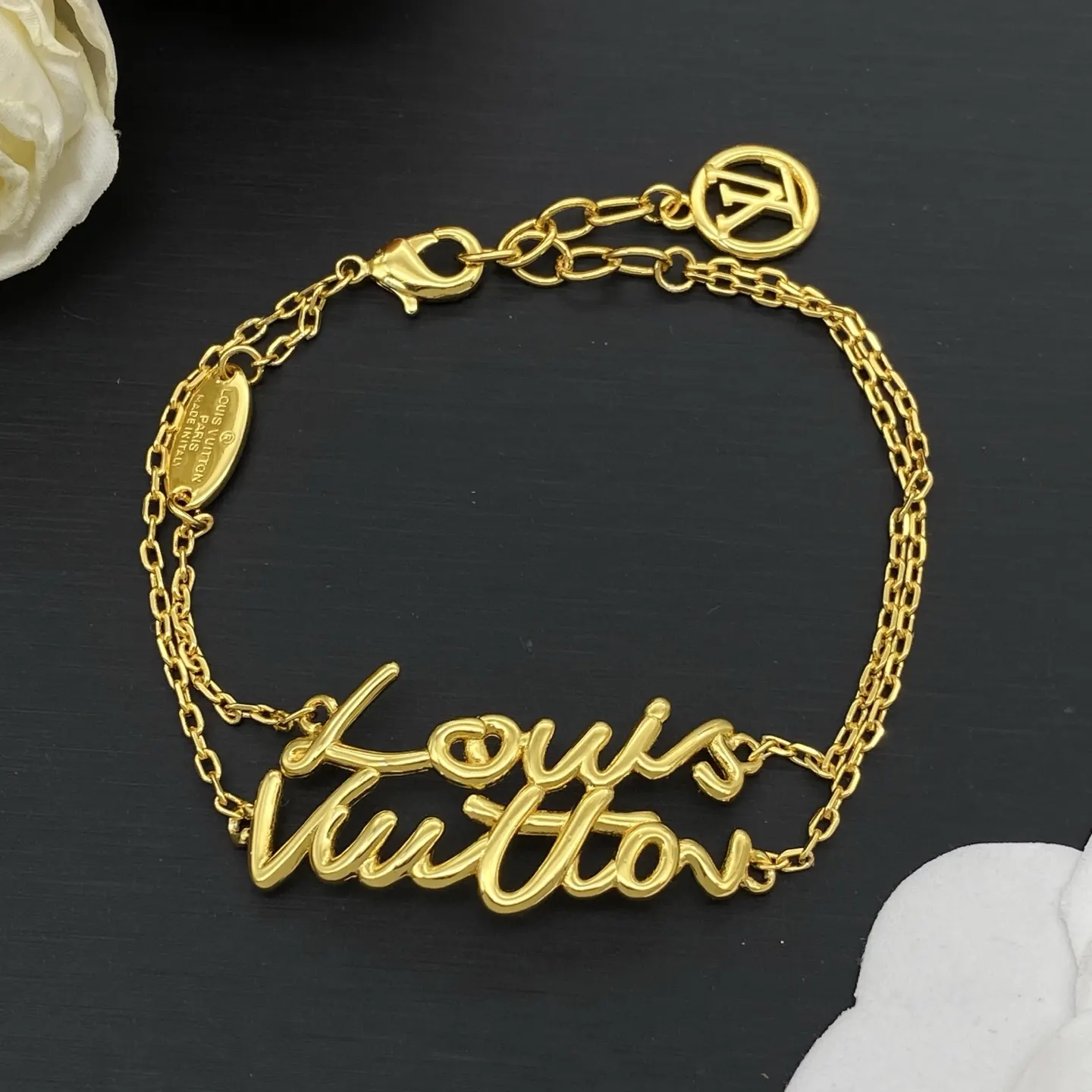 Louis Vuitton 字母 手链 日常叠戴