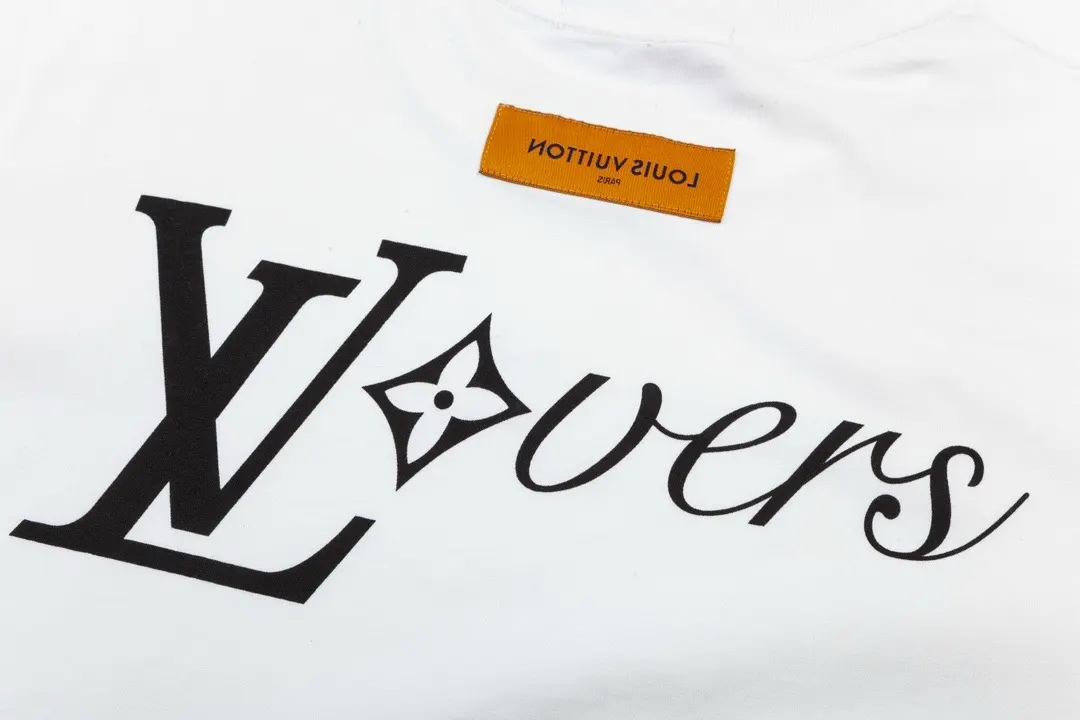 Louis Vuitton 白色 Logo 字母 短袖T恤