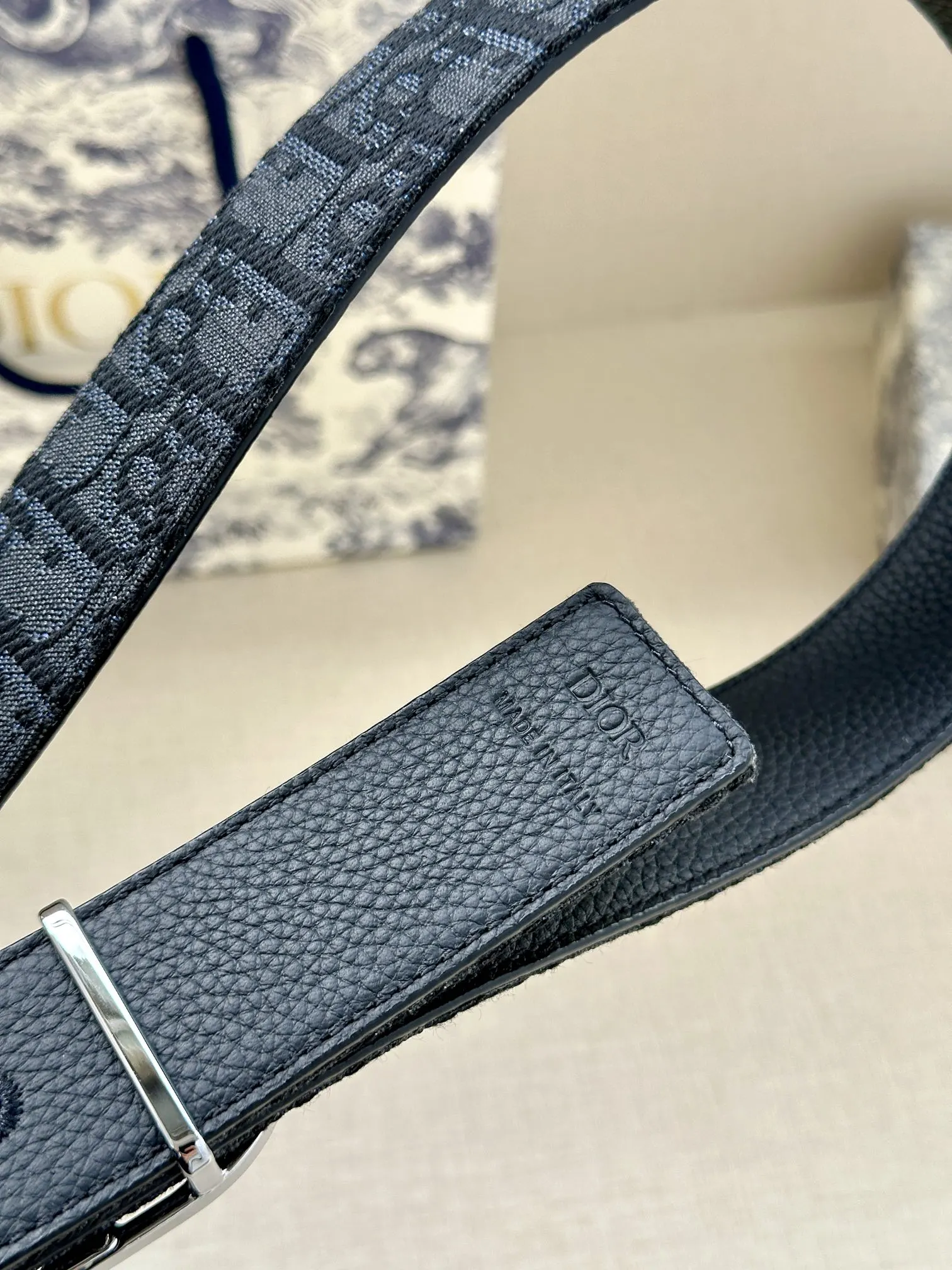 Dior Oblique 黑色/银色 腰带