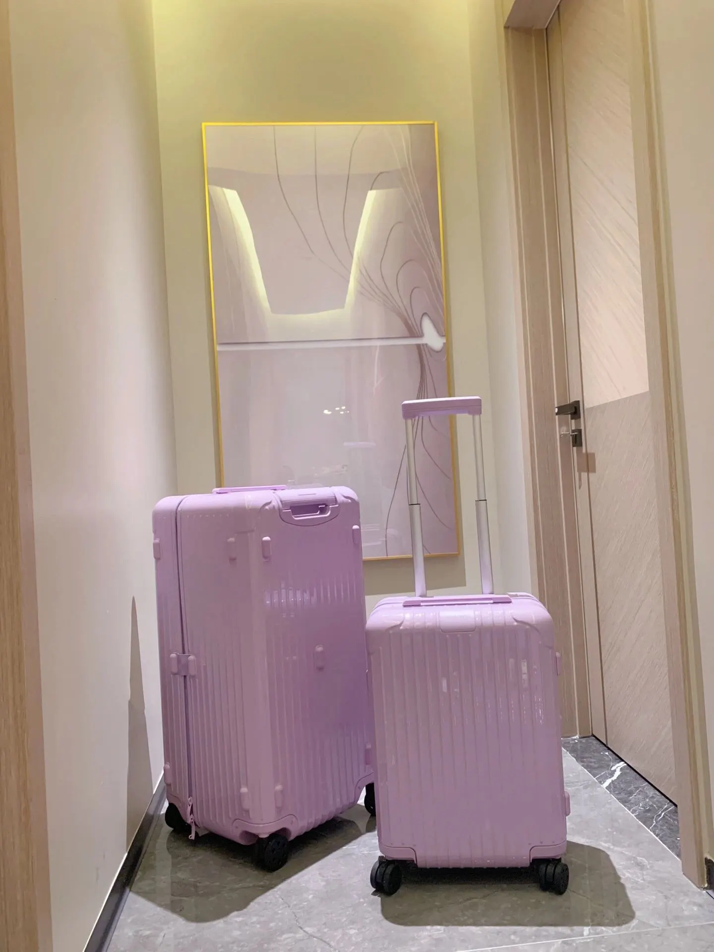 Rimowa Black White Suitcase Travel Lightweight