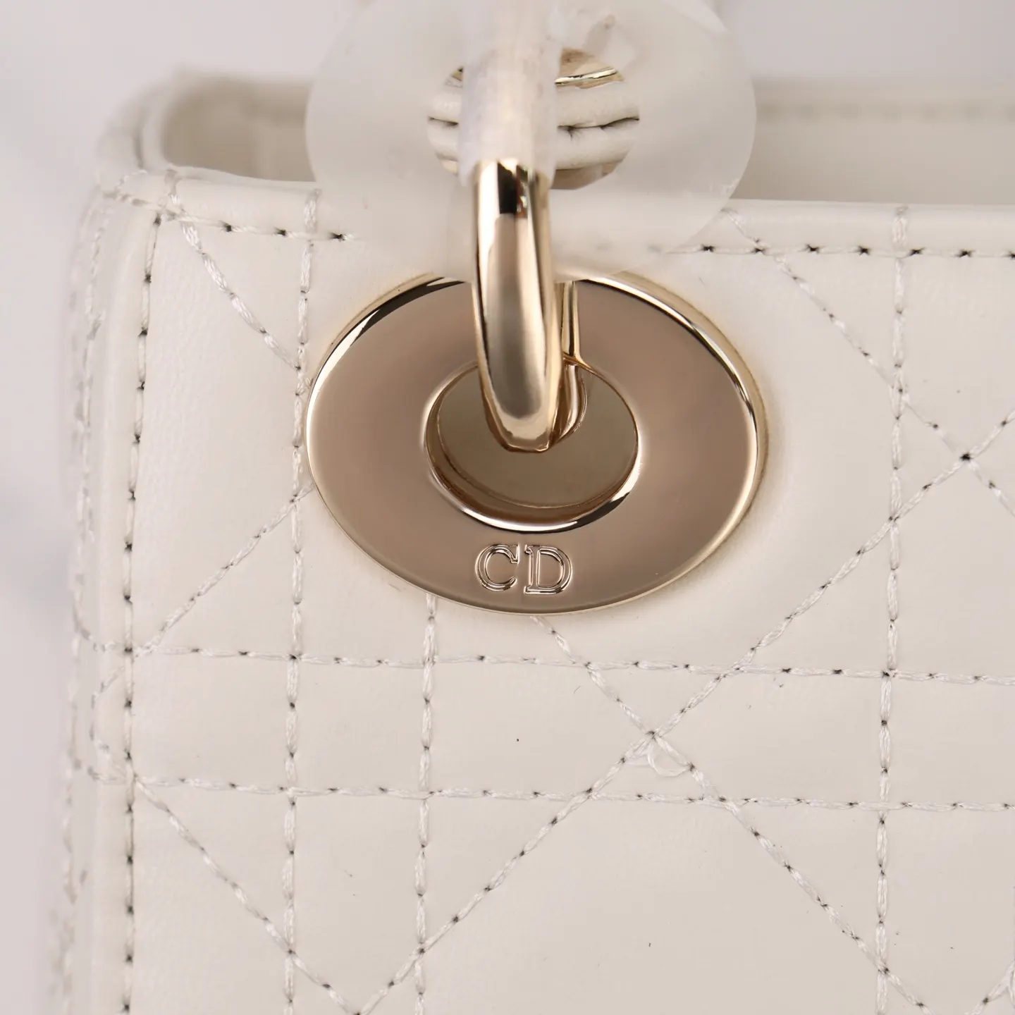 Dior Lady Dior Lady Sheepskin Handbag Top Handle Bag