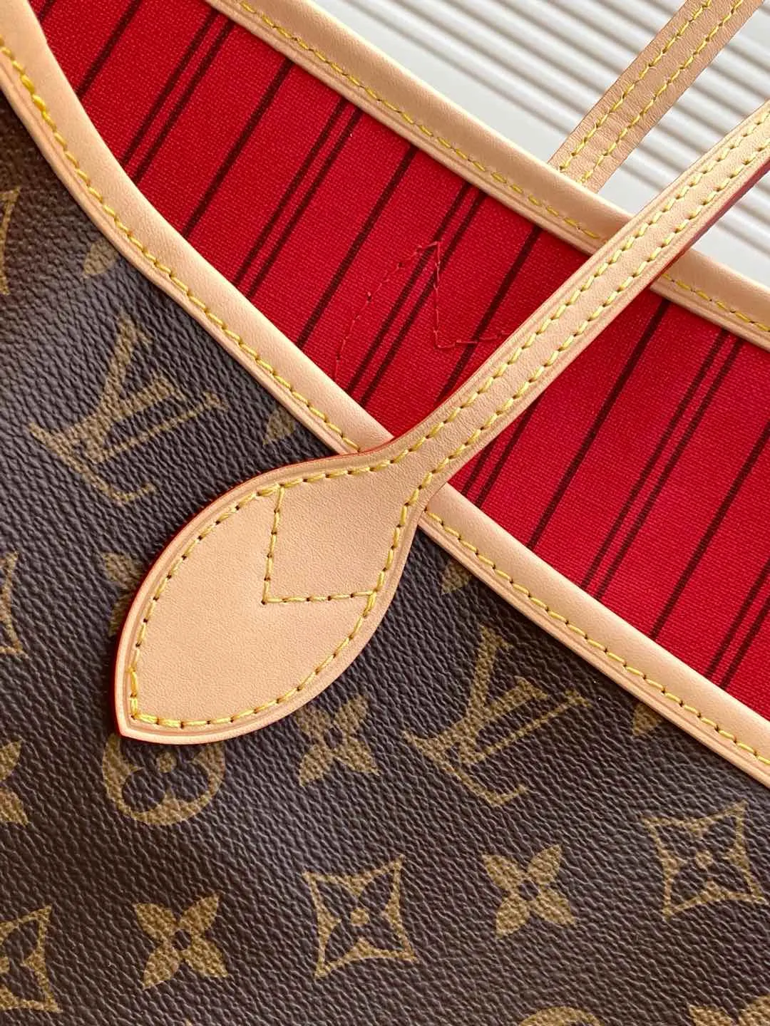Neverfull 老花 牛皮 托特包 大容量托特款