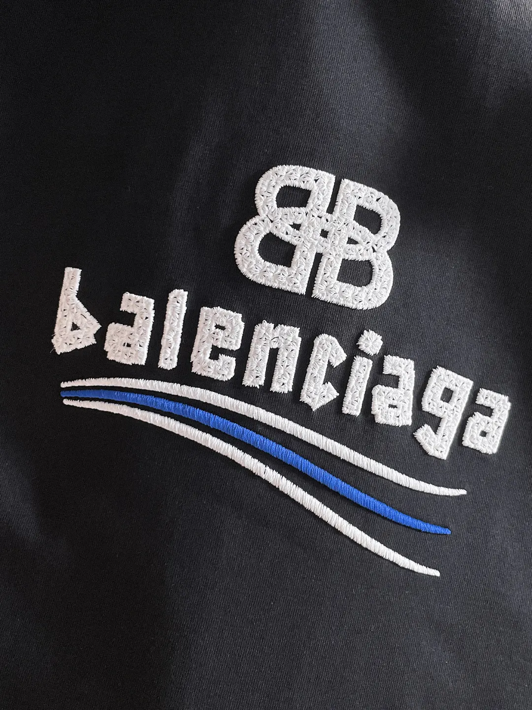 Balenciaga 黑色 纯棉 Logo 短袖T恤