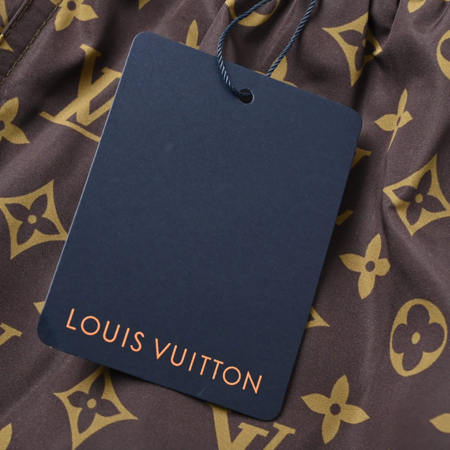 LV 棕色 老花 Logo 短裤 宽松休闲款
