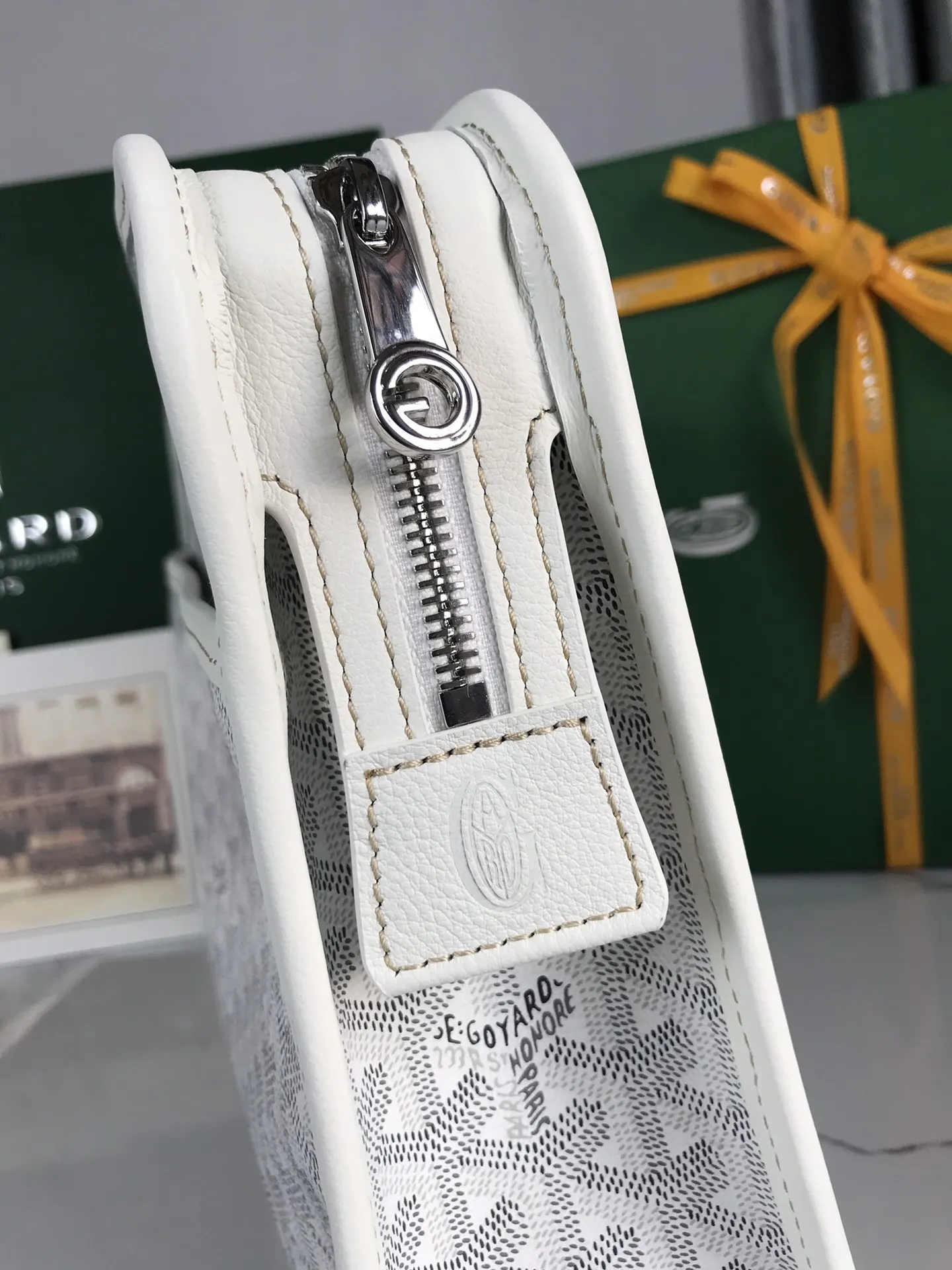 Goyard 黄色 牛皮 手拿包 精致手拿款