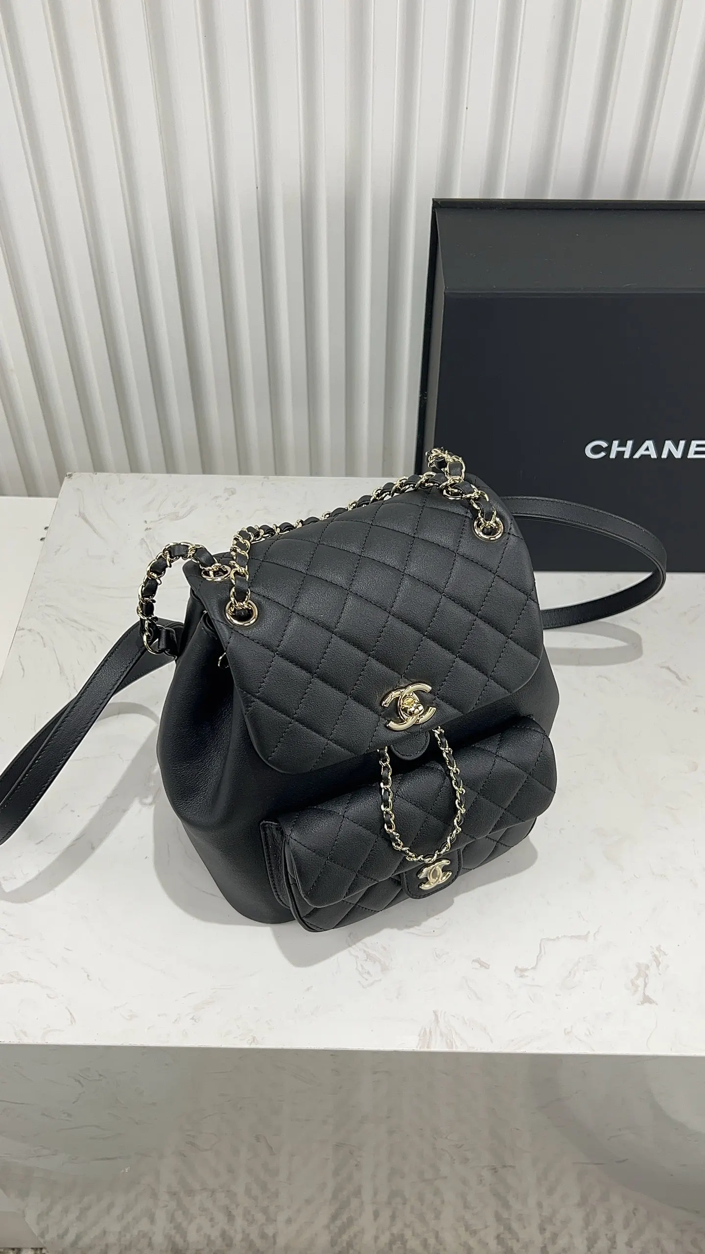 Chanel Black Backpack Leather