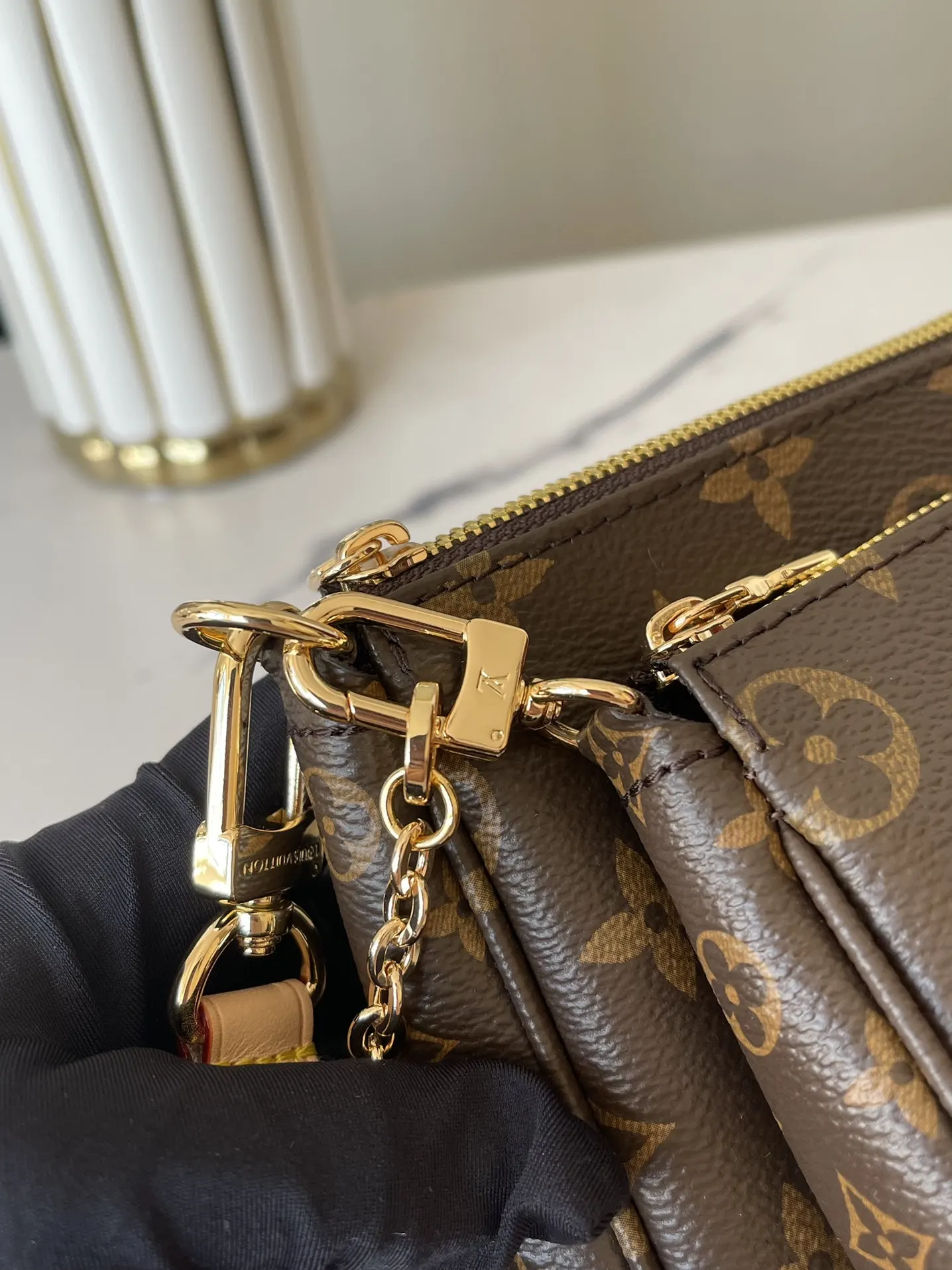 LV 粉色 綠色 帆布 鏈條包 精致鏈條款