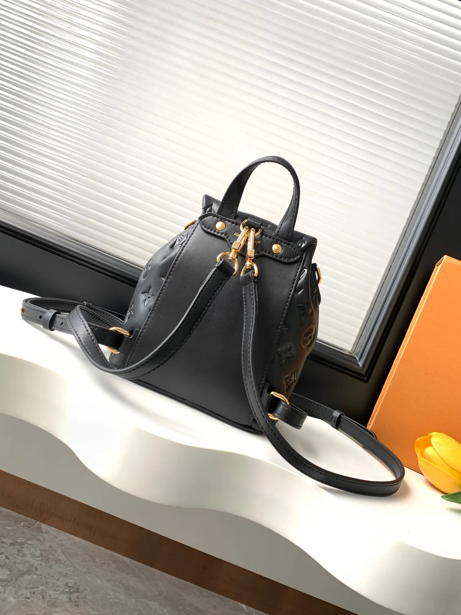 Louis Vuitton Black Backpack Leather