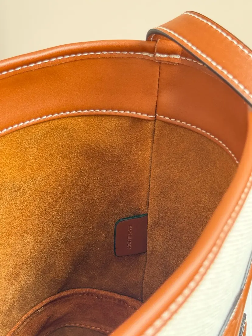 Bucket Bag Casual Canvas Leather