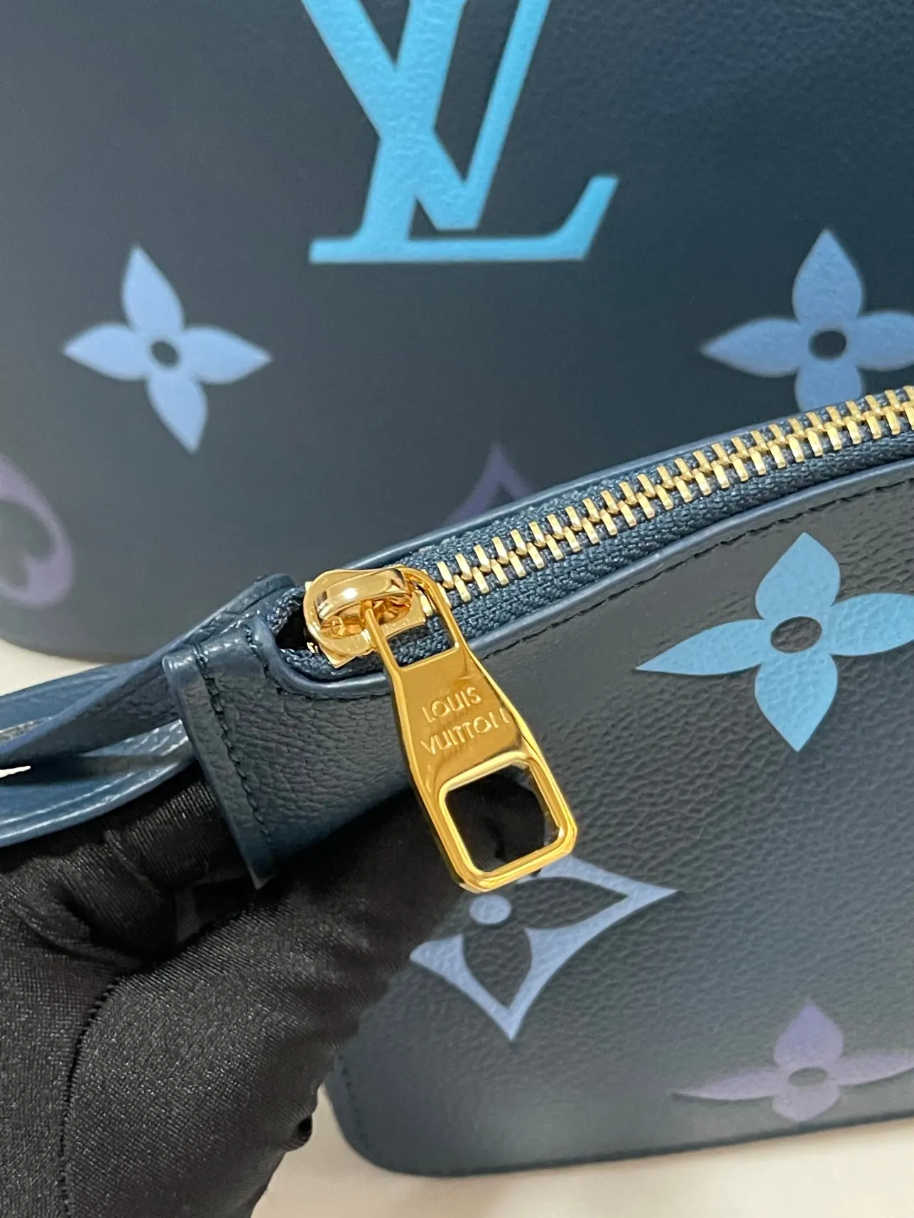 LV Neverfull 藍色 Mo托特包 大容量托特款