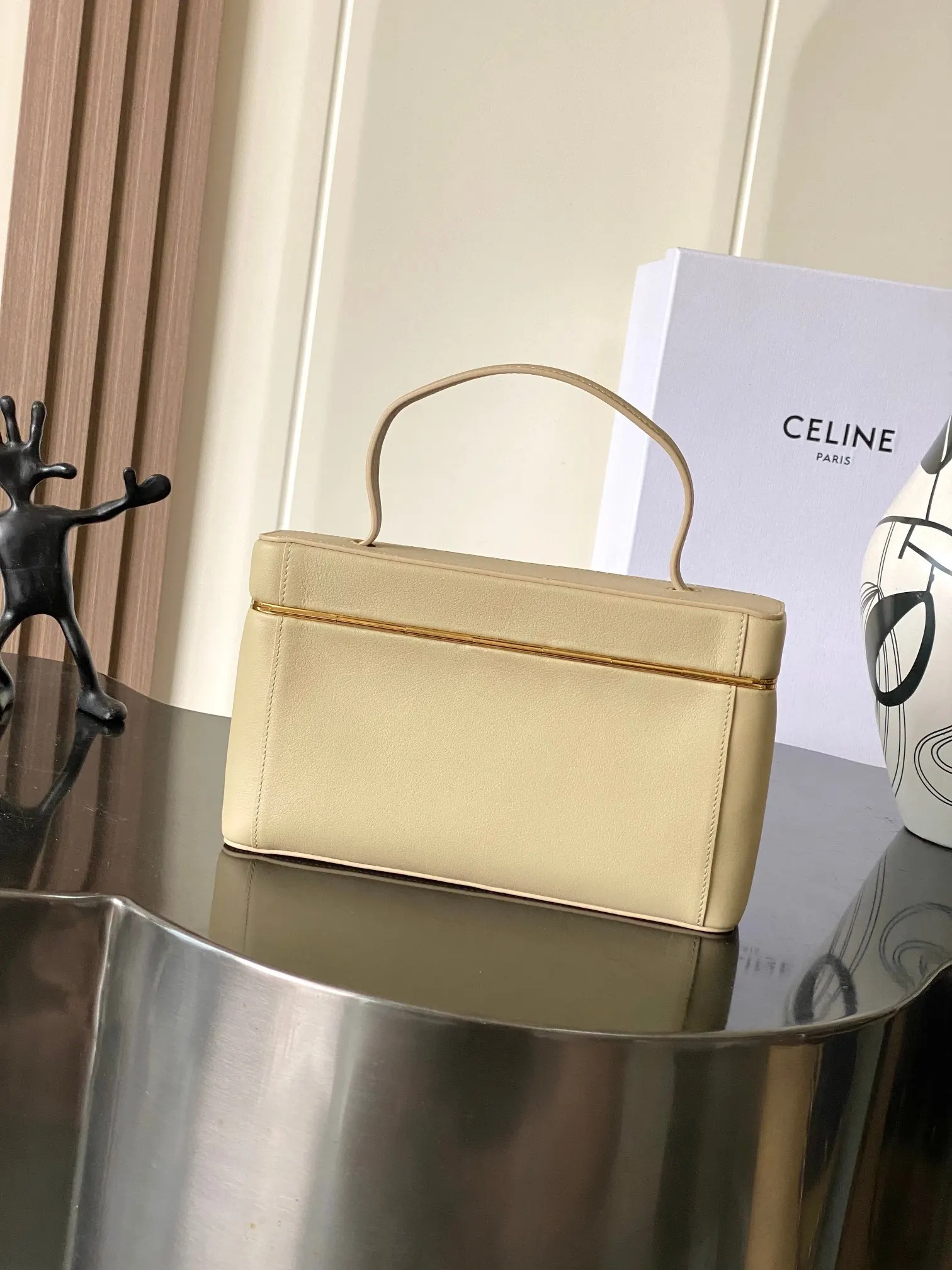 Blue Beige Cosmetic Pouch