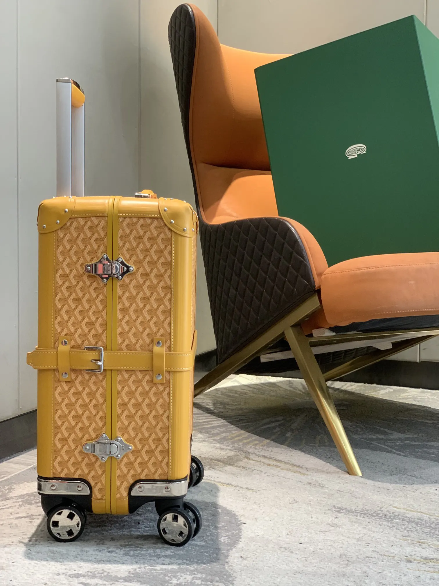 Goyard 空白 承接定制自主品牌 档口摆版logo已 行李箱 旅行拉杆款 輕便出行款