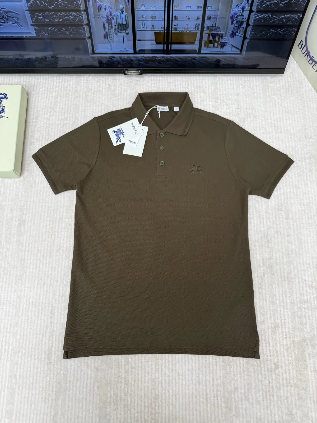 Burberry 绿色 刺绣 格纹 针织衫 质感针织款