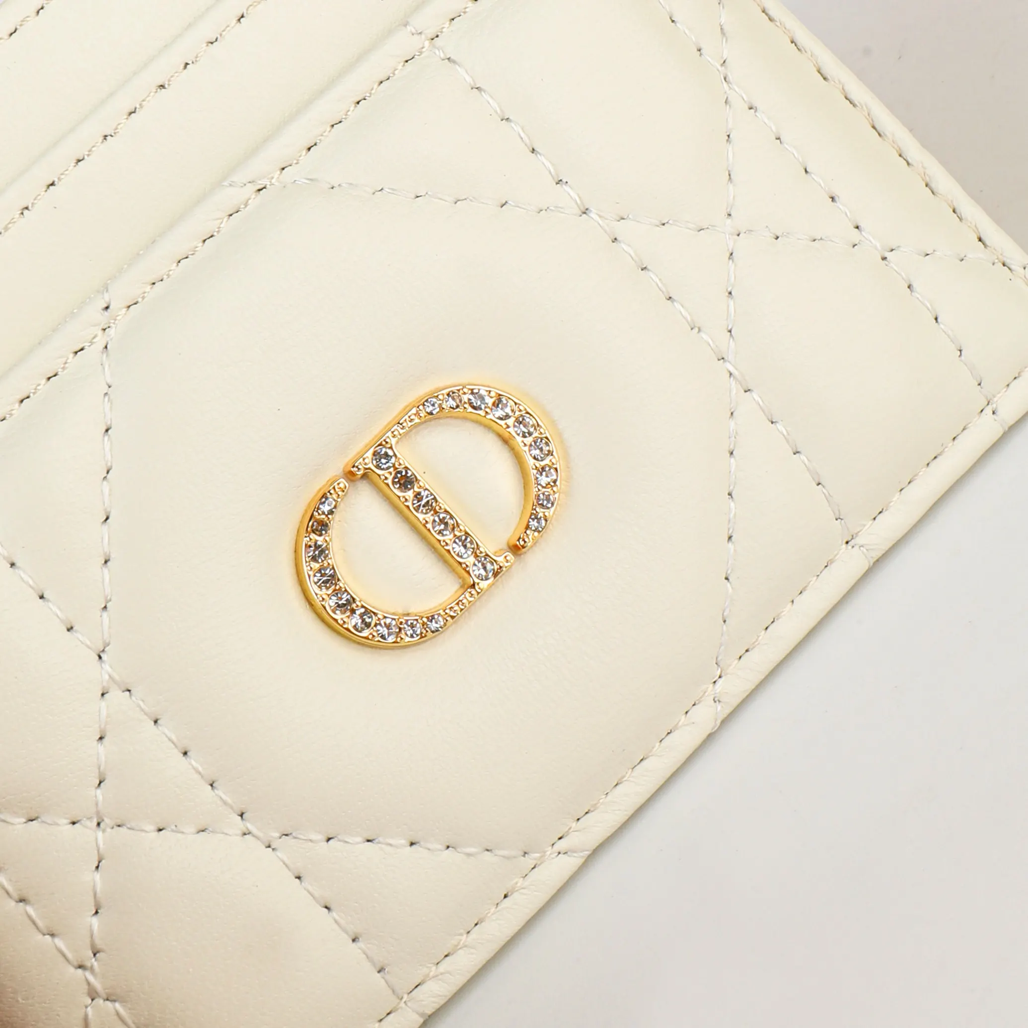 Dior Caro White Sheepskin Clip Exquisite Accessories Card Holder Image 8 Dior Caro White Sheepskin Clip Exquisite Accessories Card Holder Image 8