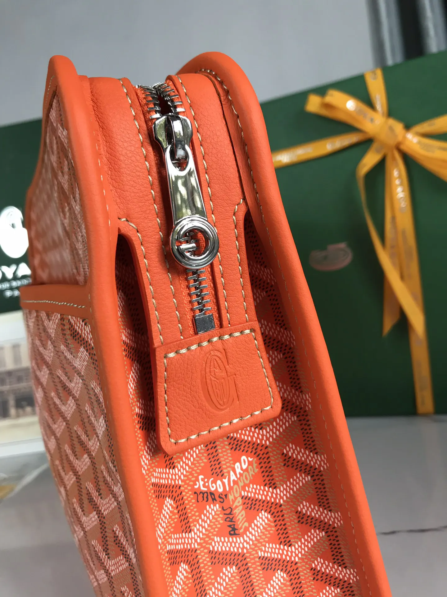 Goyard 黄色 牛皮 手拿包 精致手拿款
