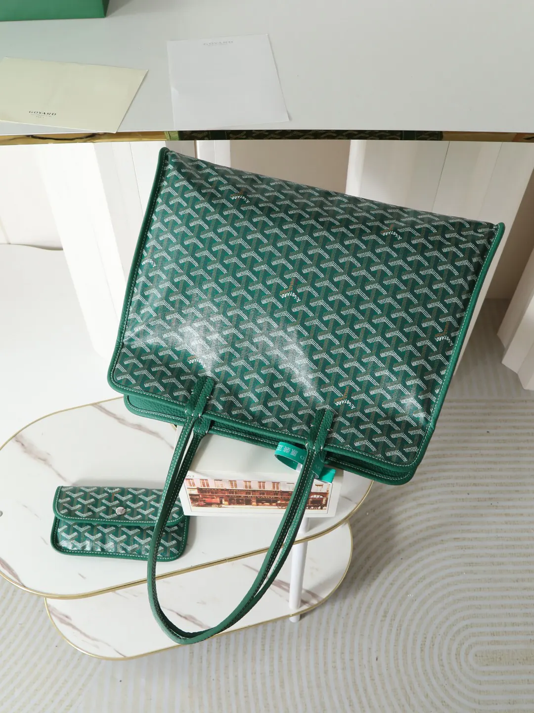 Green Top Handle Bag Commuter