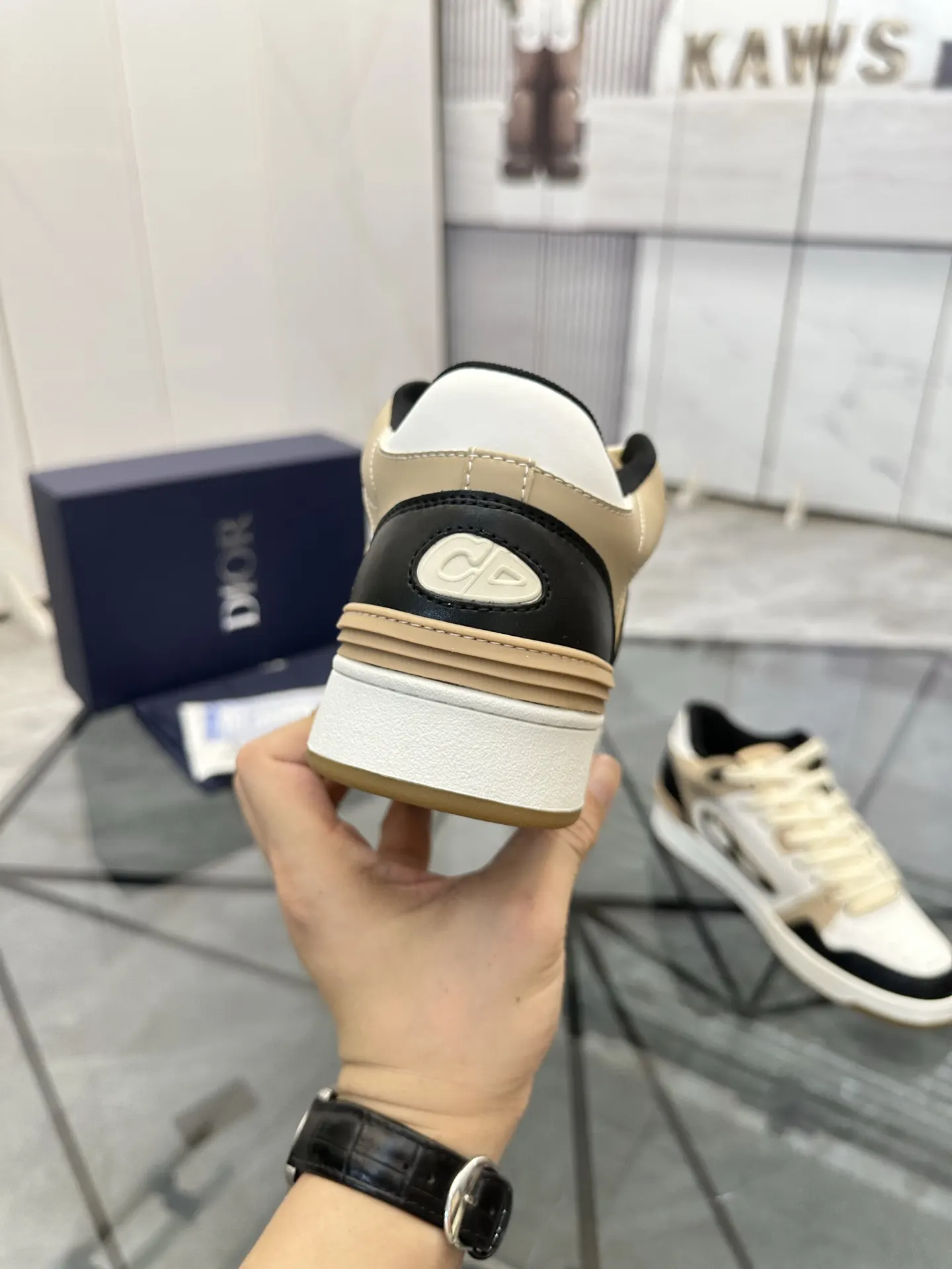 Dior B57 白色 皮革 运动鞋