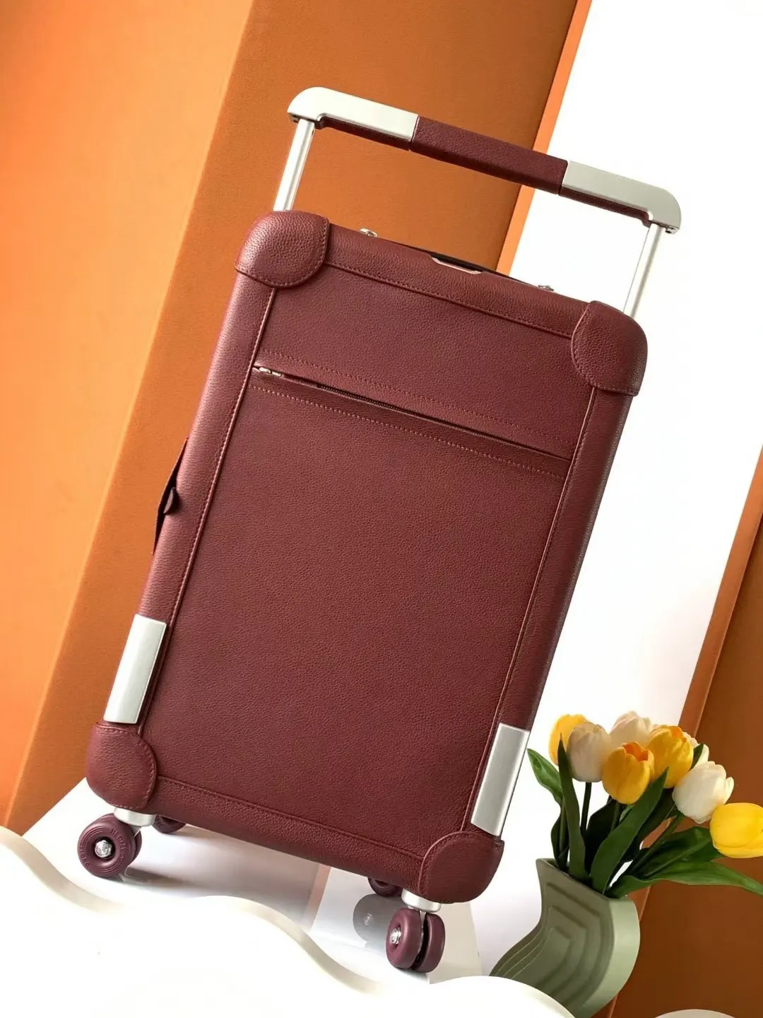 Suitcase Travel Lightweight Leather