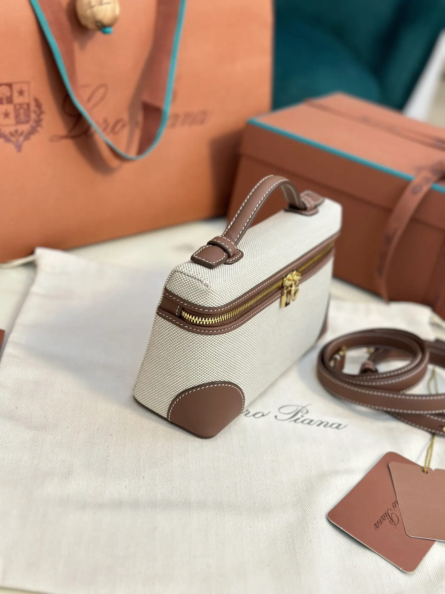 Brown Clutch Bag Canvas