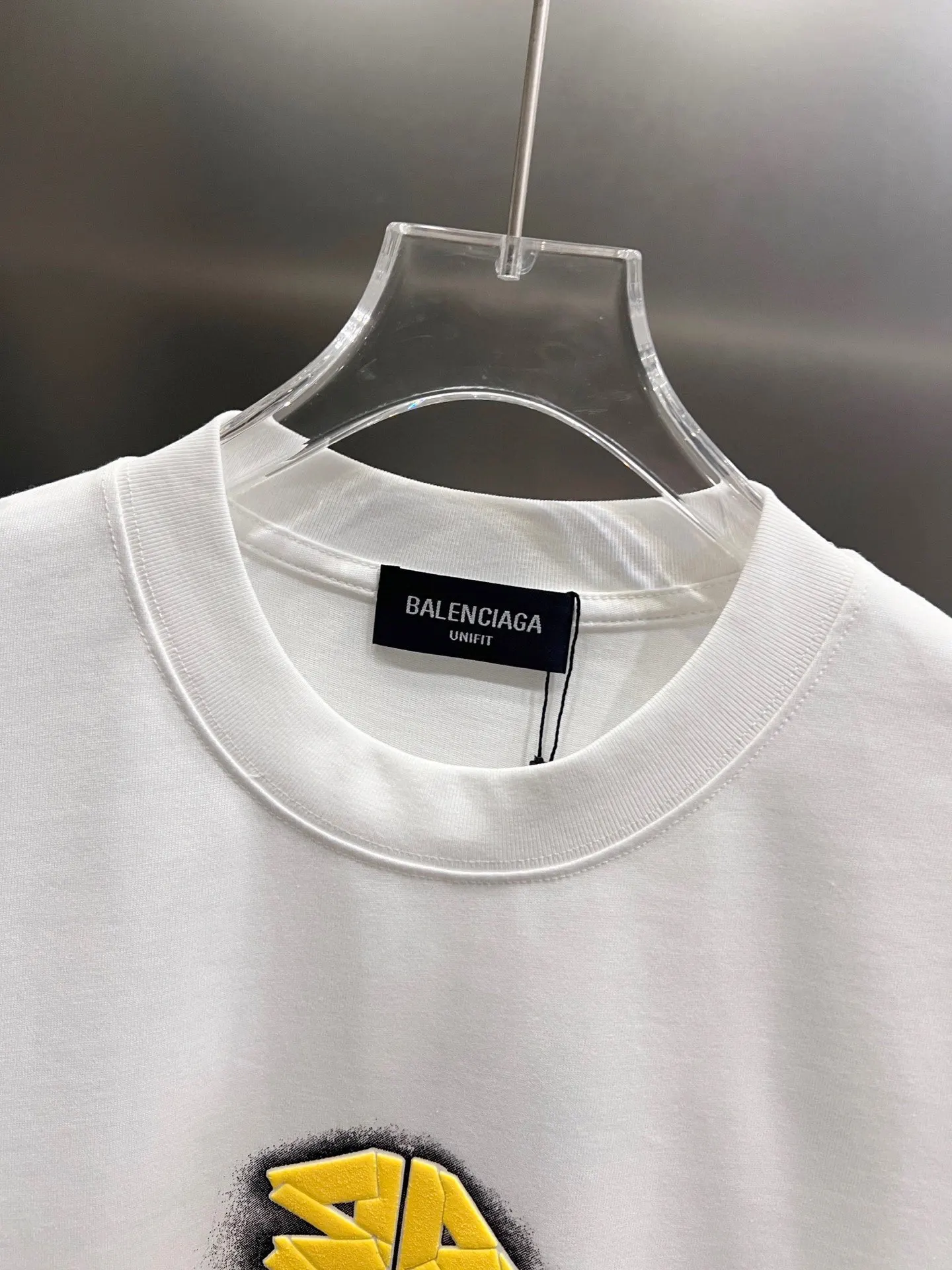 Balenciaga Black Cotton Logo Short Sleeve T-Shirt Loose