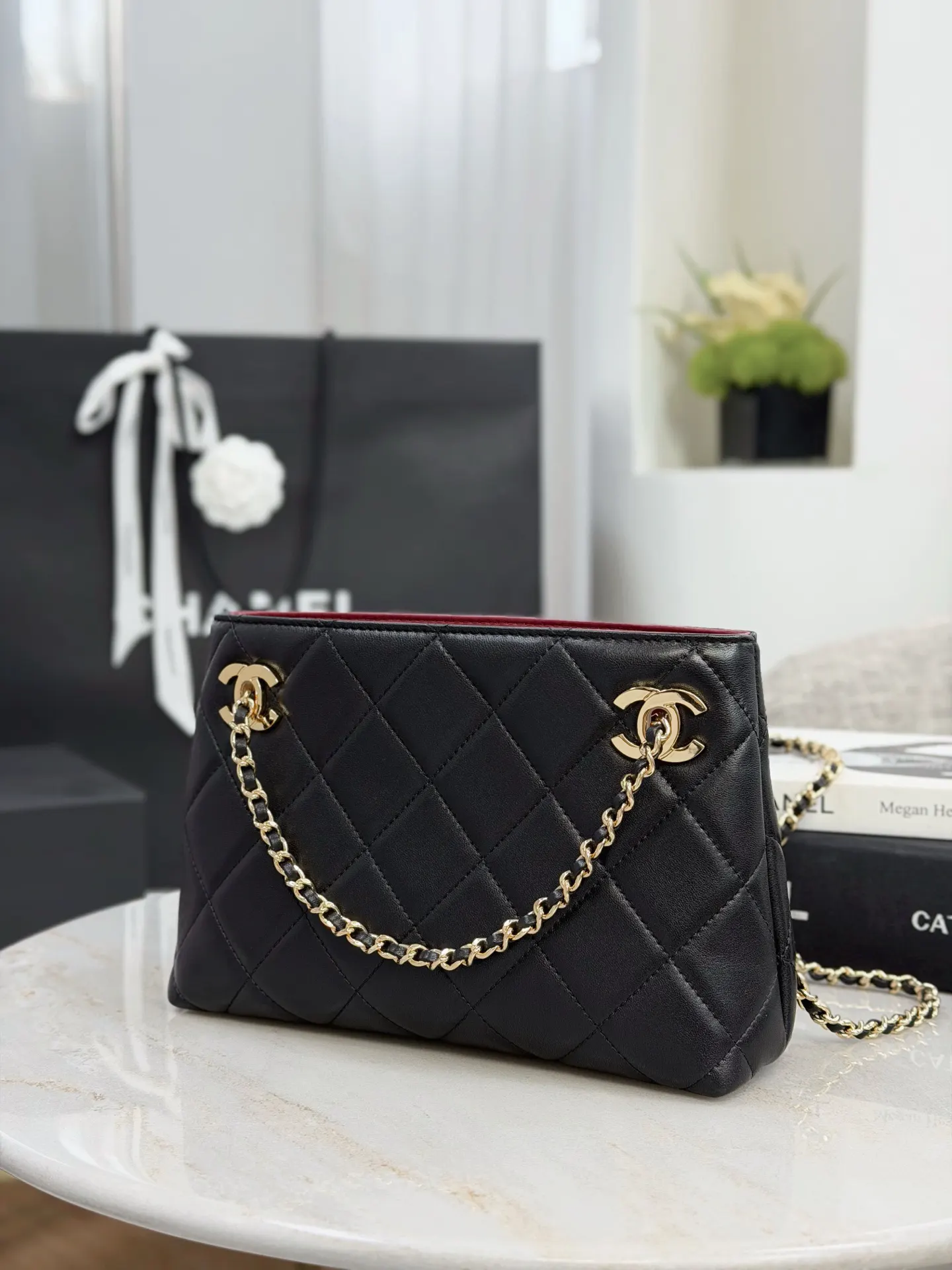 Chanel 羊皮托特购物包 手提单肩 托特包
