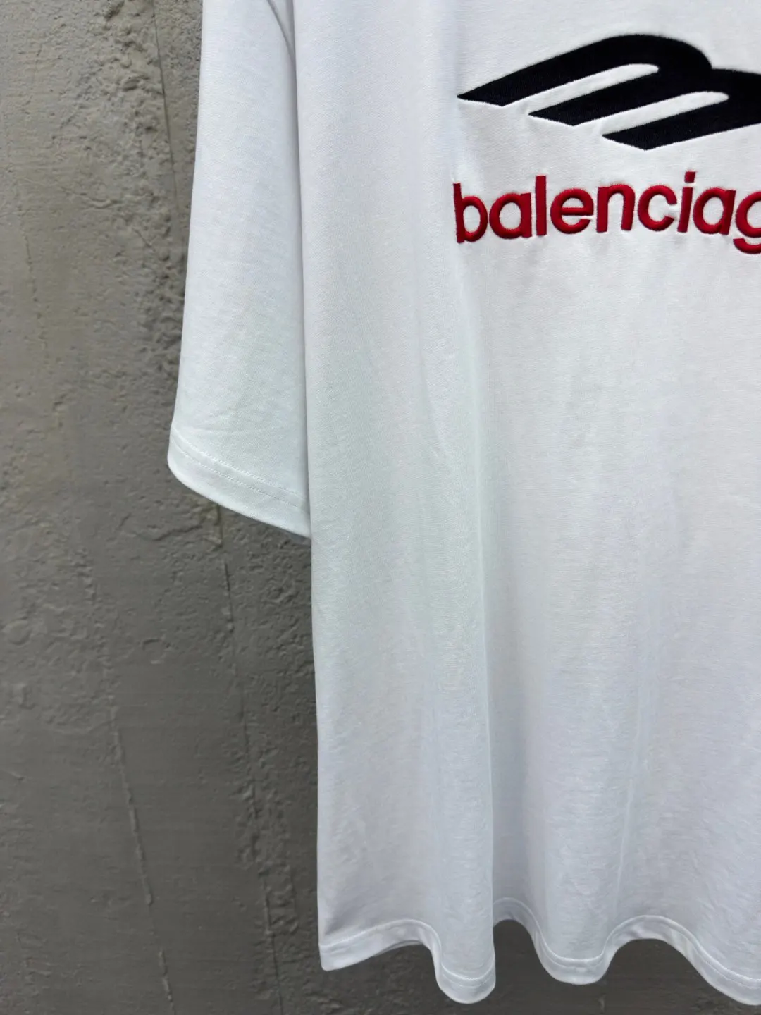 Balenciaga White Cotton Logo Short Sleeve T-Shirt Street