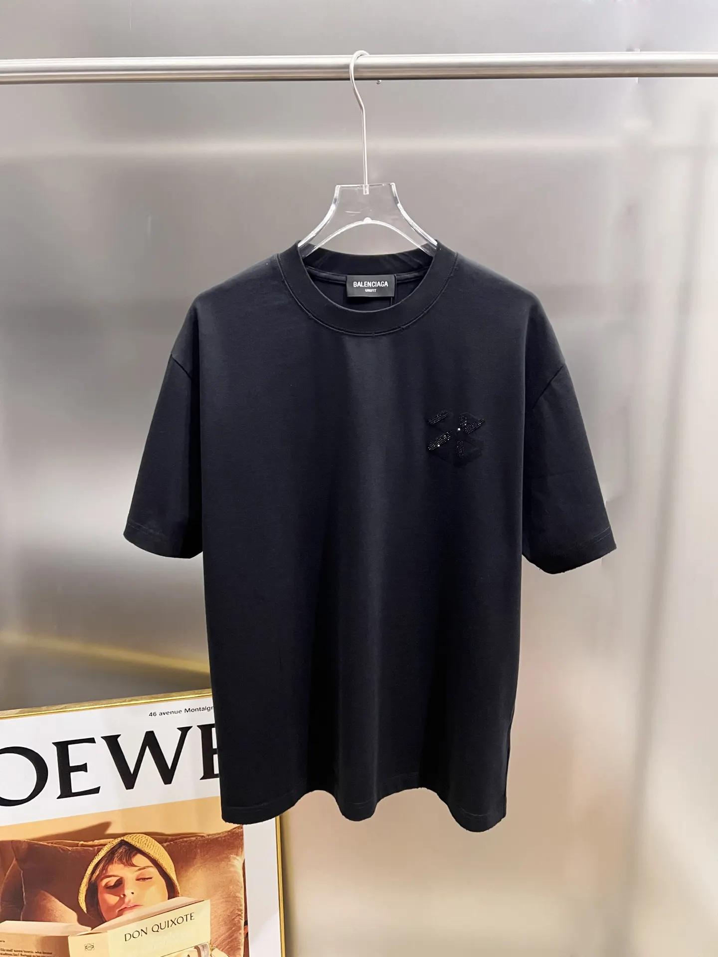 Balenciaga Black Logo Short Sleeve T-Shirt Loose