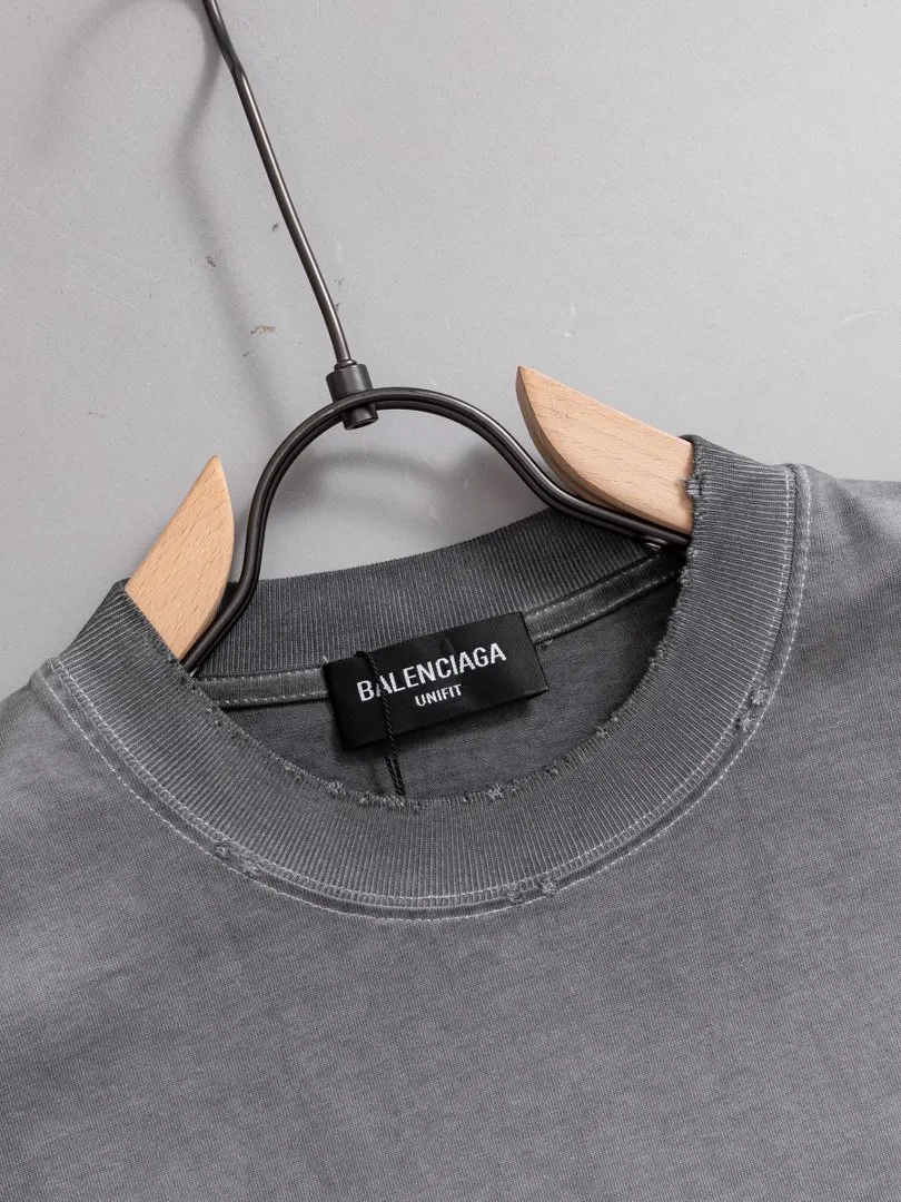 Balenciaga 灰色 Logo 短袖T恤