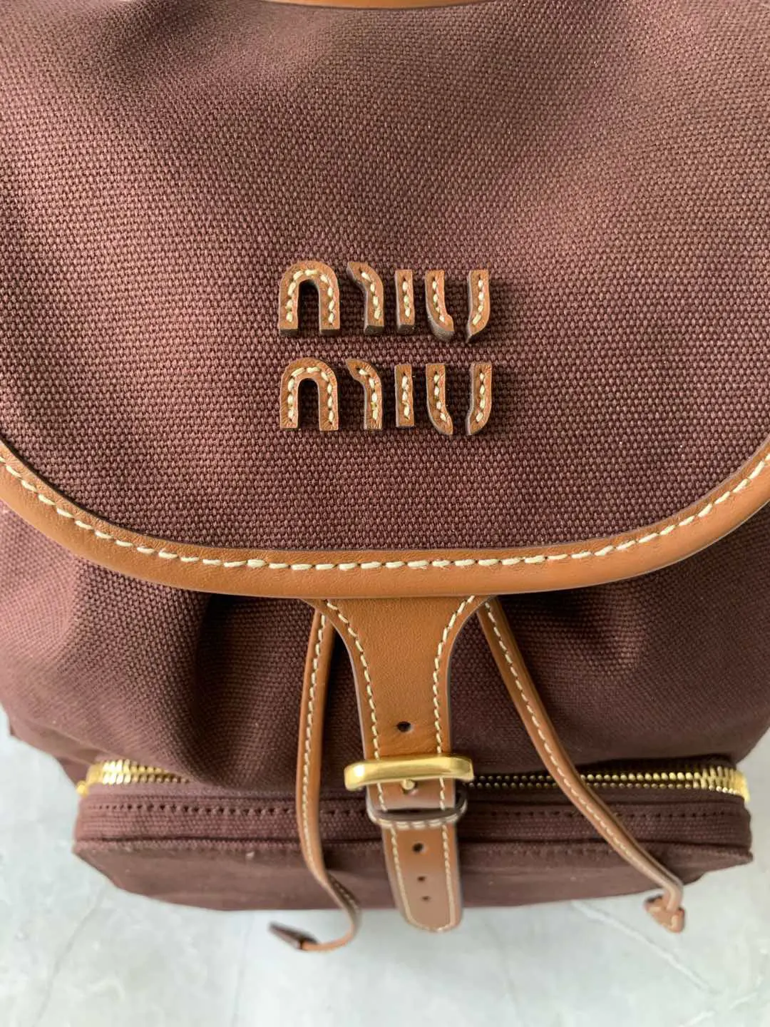Backpack Canvas Leather