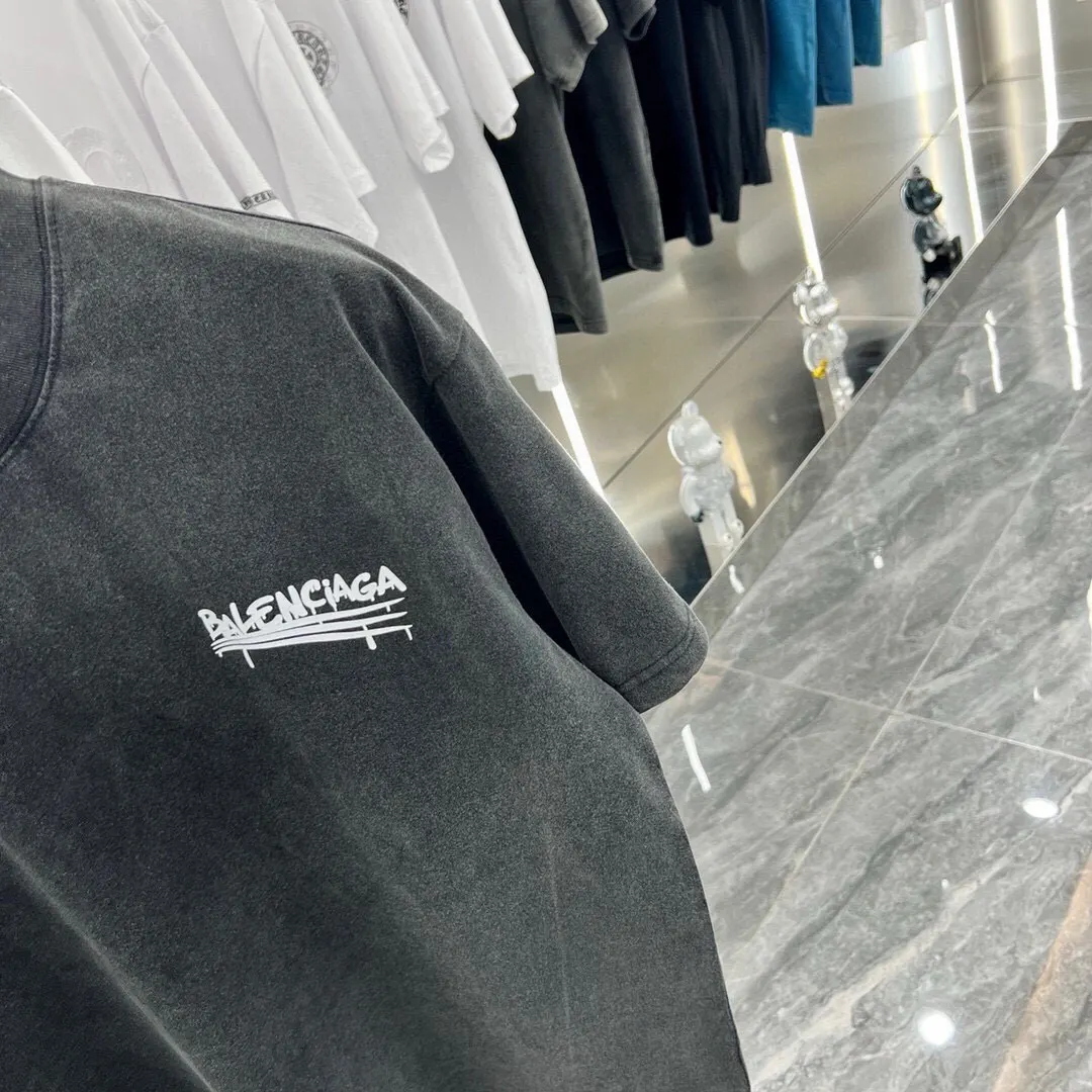 Balenciaga 黑色 Logo 短袖T恤
