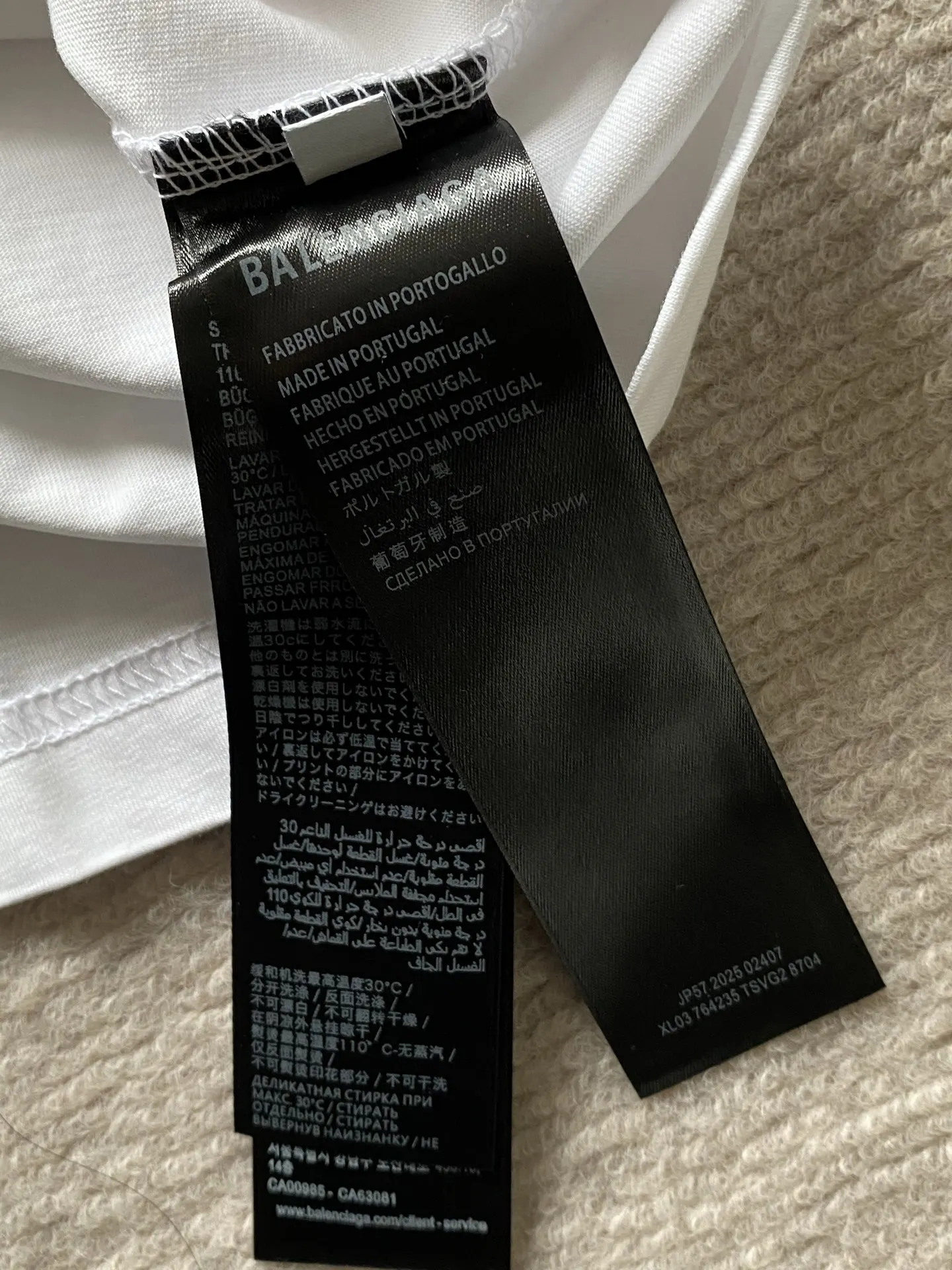 Balenciaga 蓝色 纯棉 短袖T恤 宽松休闲