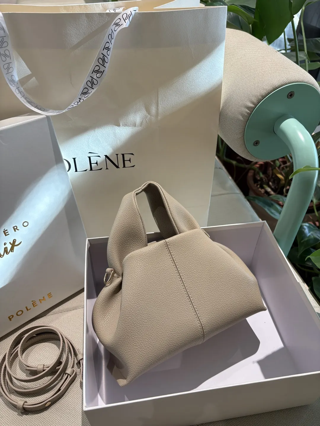 皮革 高 POLENE｜波灵恩云朵包 Nu er 斜背包 輕便斜挎款